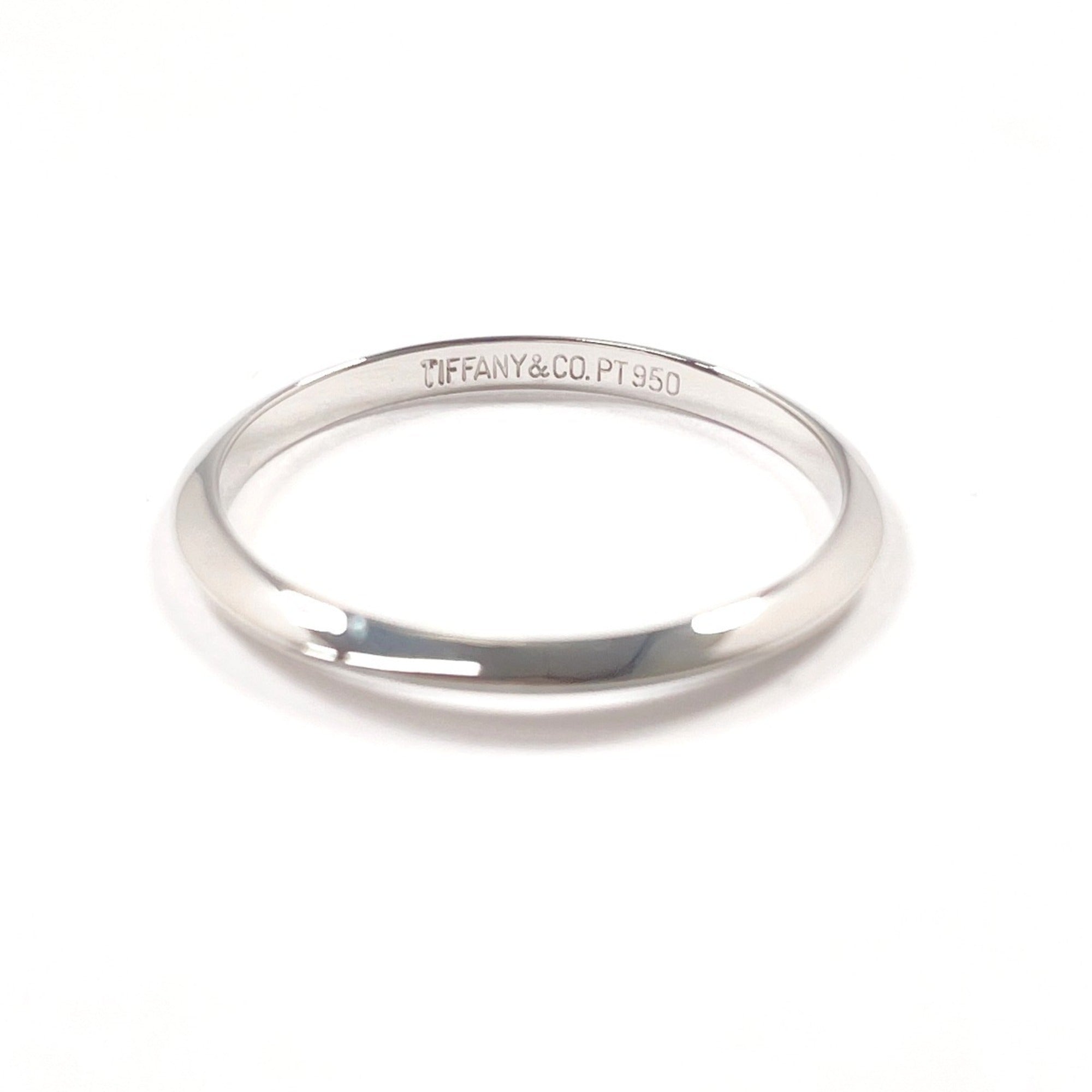 Tiffany Silver Platinum 950 Band Ring (Pre-Owned)