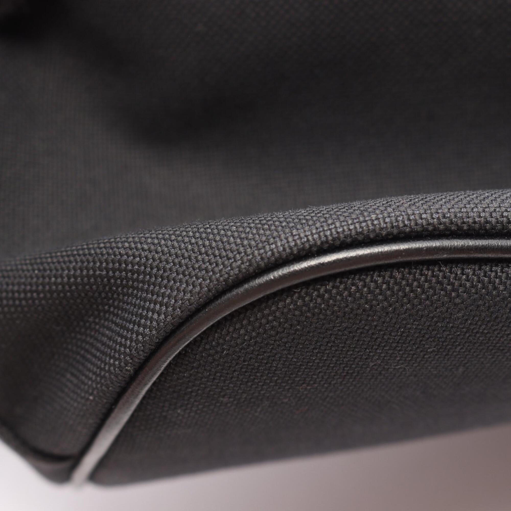 Prada Black Canvas Leather Handbag (Pre-Owned)