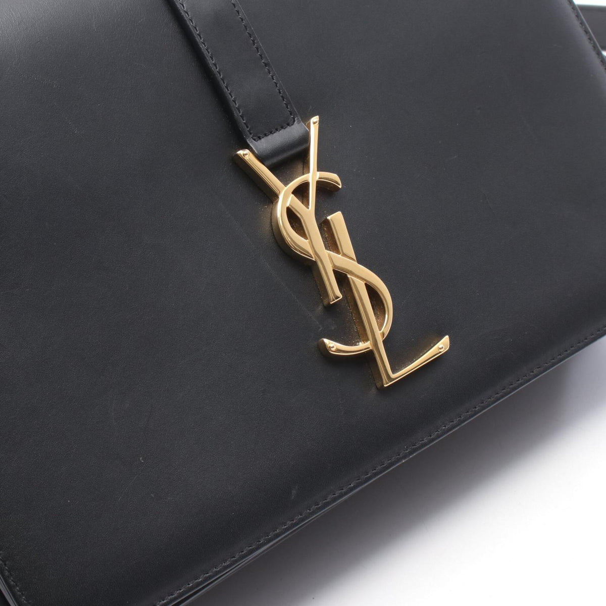 Saint Laurent Black Leather Handbag Shoulder Bag (Pre-Owned)