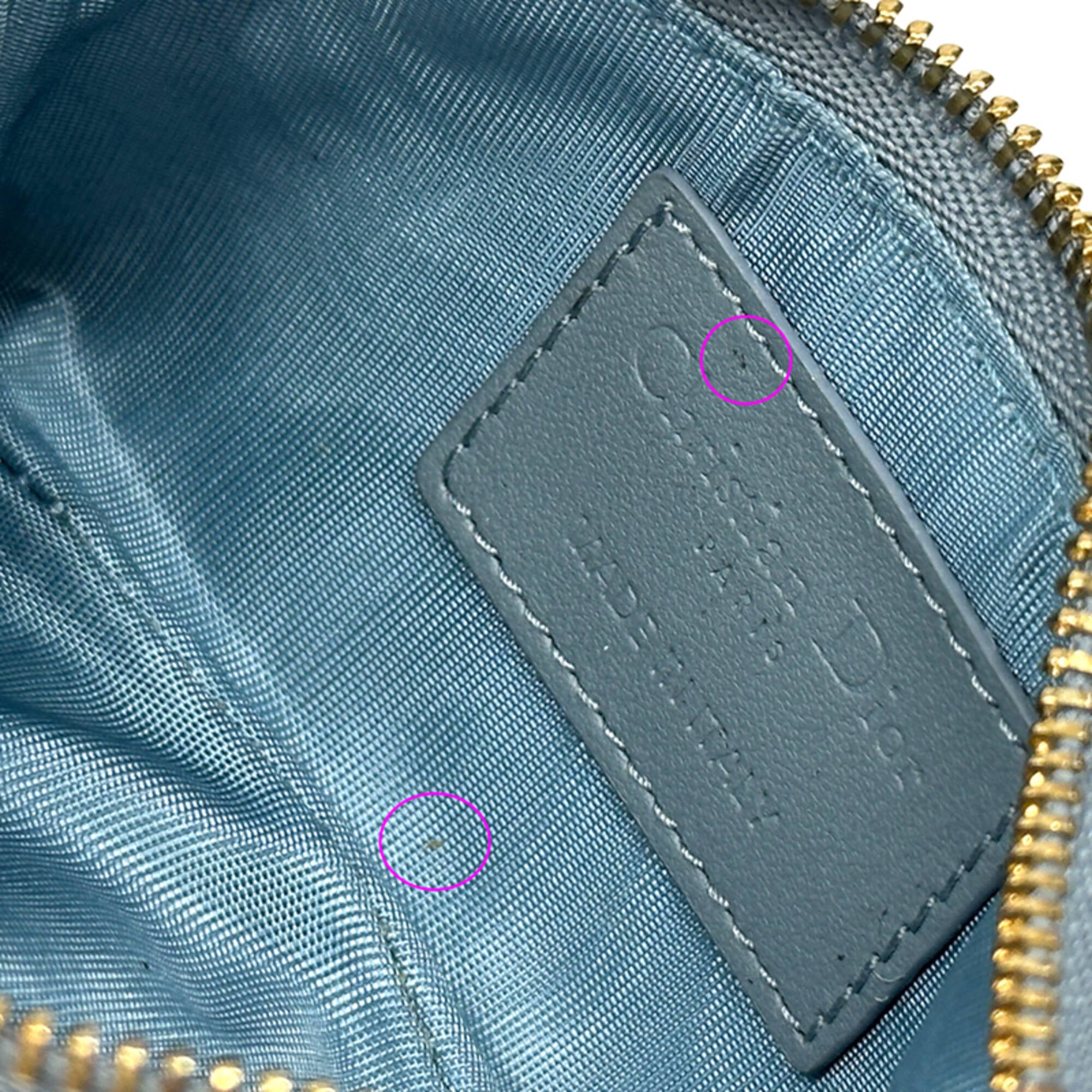 Christian Dior Blue Leather Coin Purse/Coin Case (Pre-Owned)