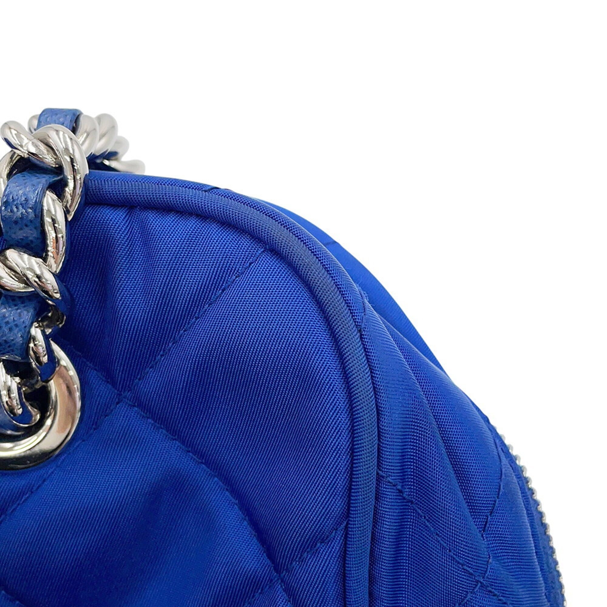 Prada Blue Nylon Handbag Shoulder Bag (Pre-Owned)
