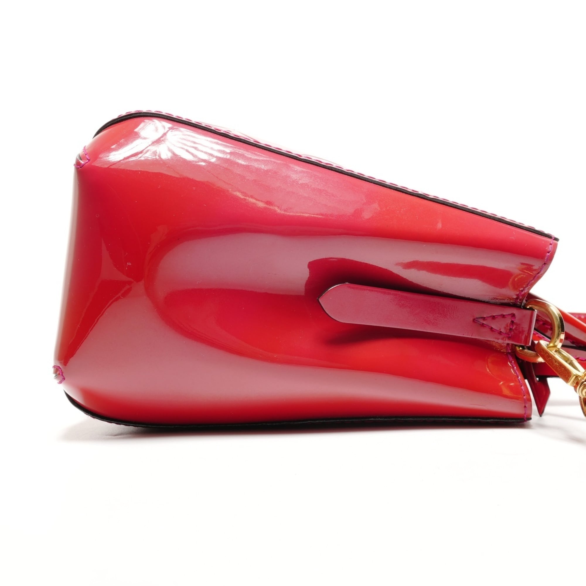 Louis Vuitton Red Color Vernis Handbag (Pre-Owned)