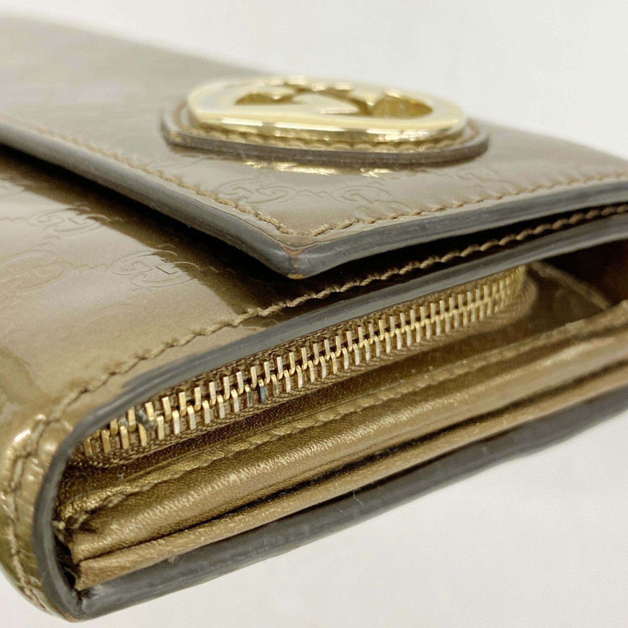 Gucci Bronze Long Wallet (Bi-Fold) (Pre-Owned)