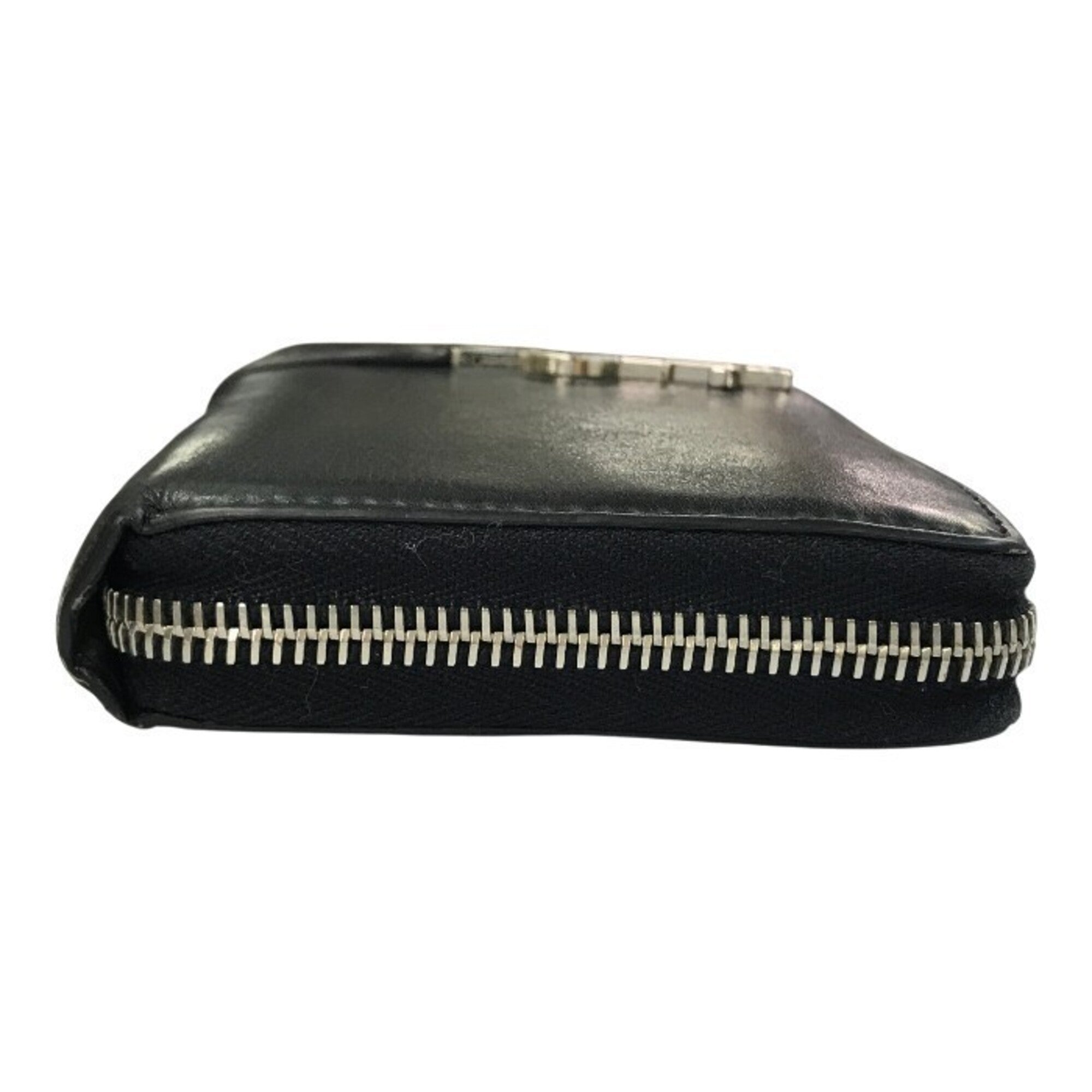 Saint Laurent Black Leather Long Wallet (Bi-Fold) (Pre-Owned)