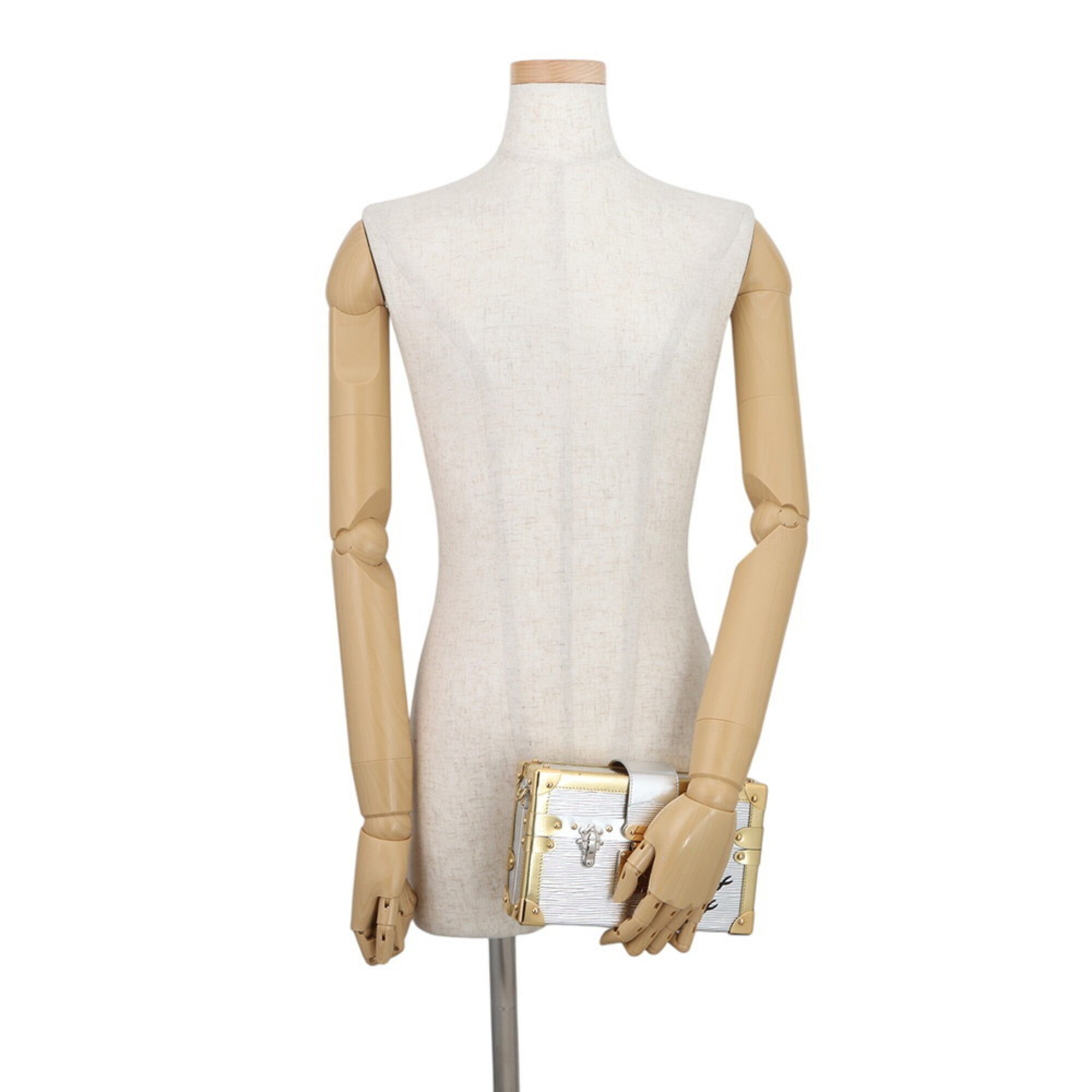 Louis Vuitton Gold Silver Clutch Bag Handbag Shoulder Bag (Pre-Owned)