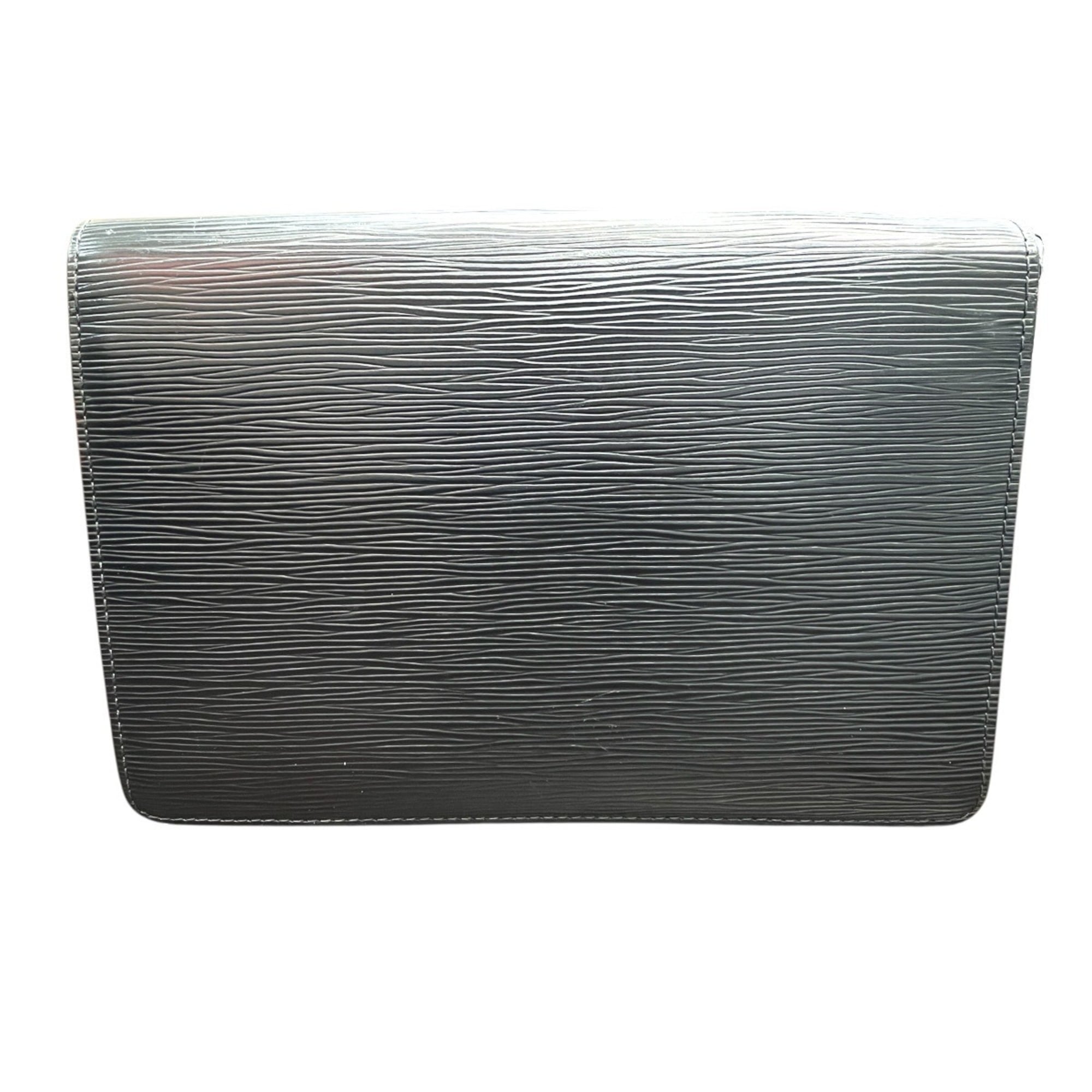 Louis Vuitton Epi Black Epi Leather Clutch Bag (Pre-Owned)
