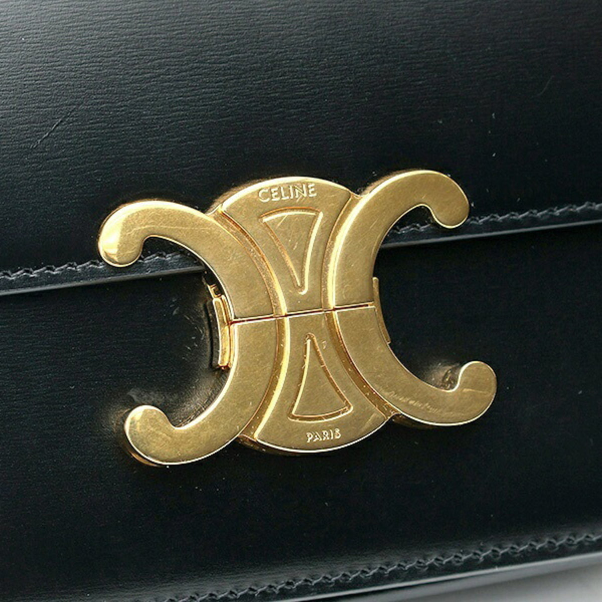 Celine Black Leather Shoulder Bag (Pre-Owned)