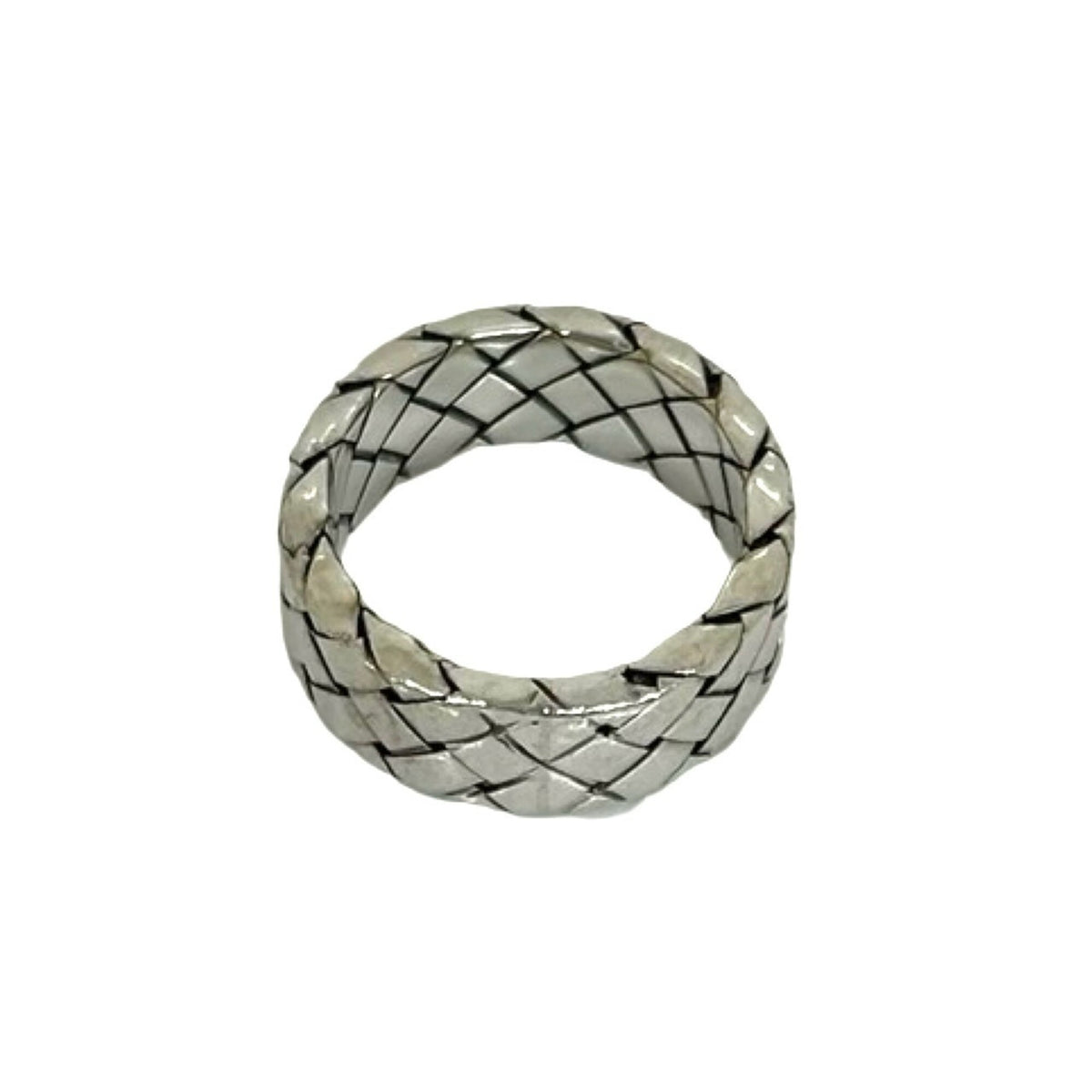 Bottega Veneta Silver Silver 925 Band Ring (Pre-Owned)