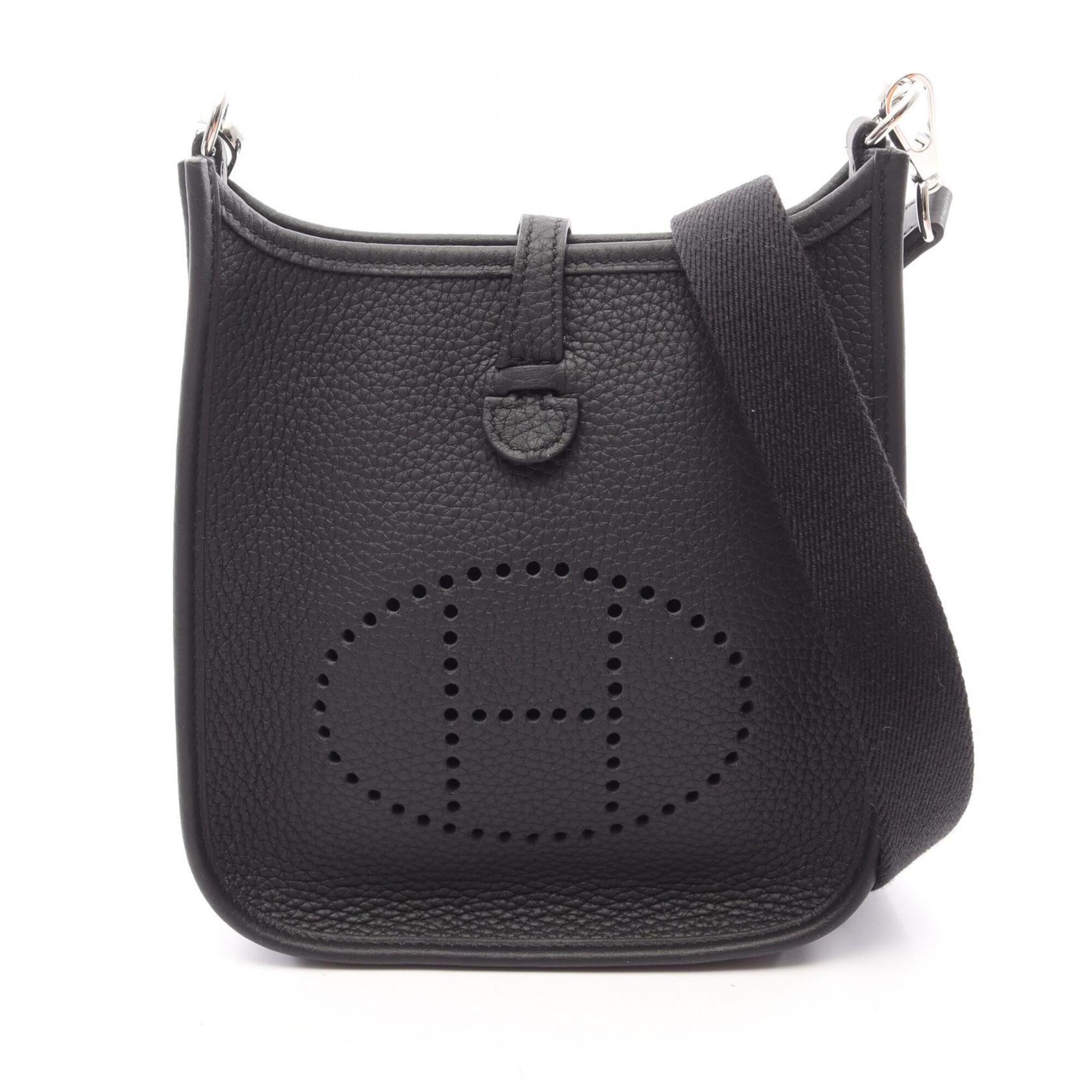 Hermes Black Taurillon Clemence Leather Handbag Shoulder Bag (Pre-Owned)