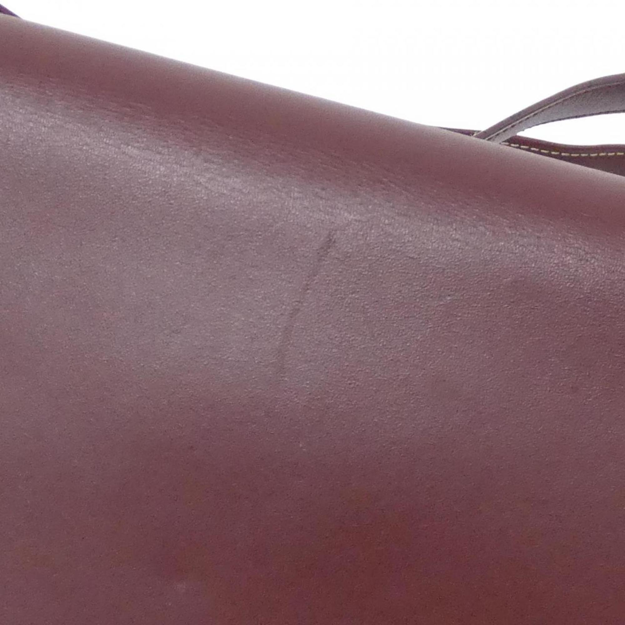 Cartier Bordeaux Leather Shoulder Bag (Pre-Owned)