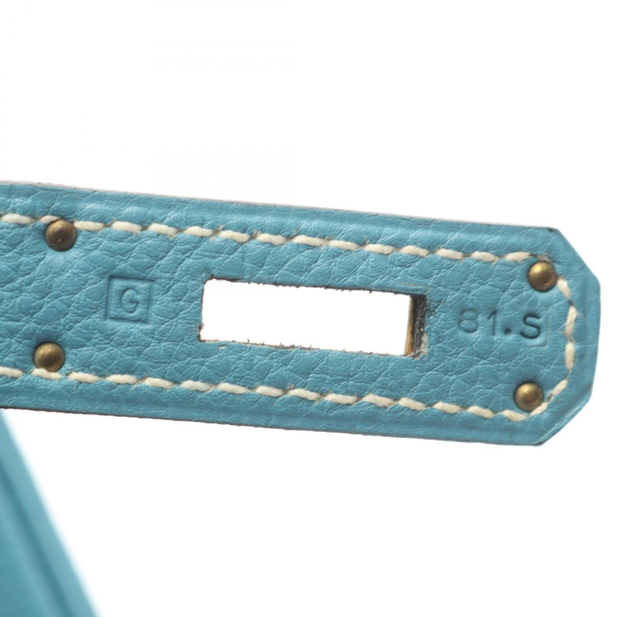 Hermes Blue Togo Leather Handbag (Pre-Owned)