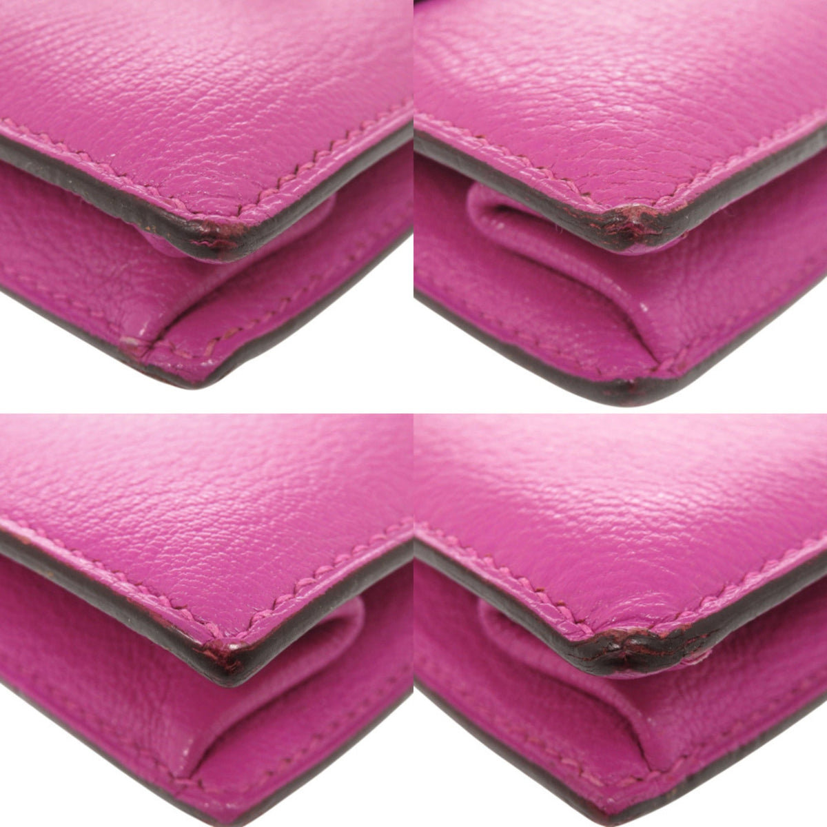 Hermes Rose Purple Chevre Leather Clutch Bag (Pre-Owned)