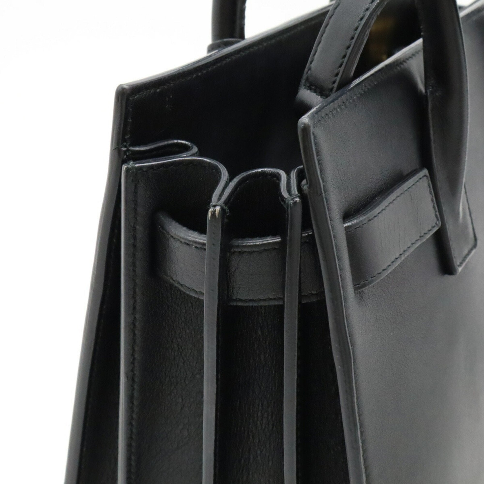 Yves Saint Laurent Black Leather Handbag Shoulder Bag (Pre-Owned)