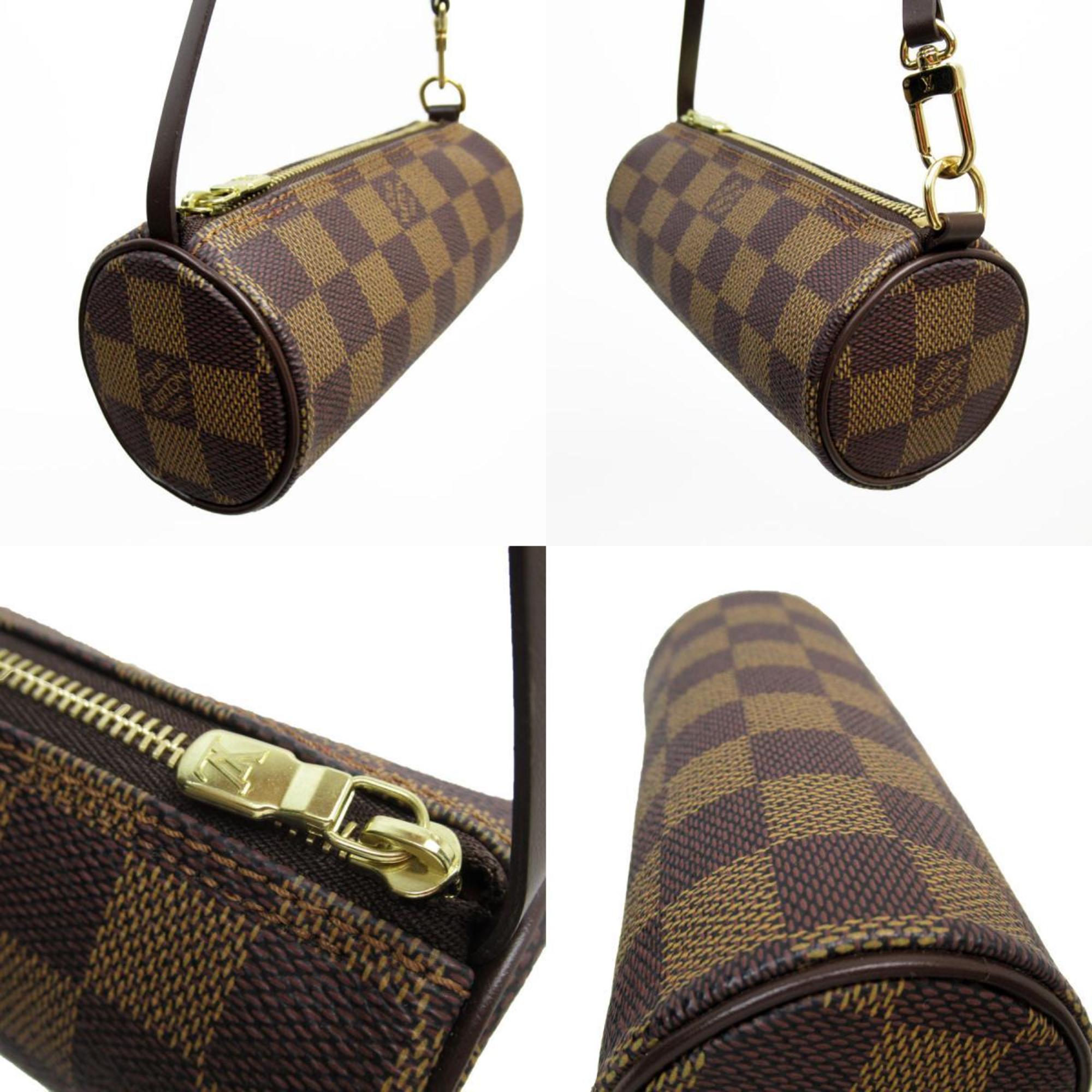 Louis Vuitton Brown Ebene Damier Canvas Handbag Pouch (Pre-Owned)