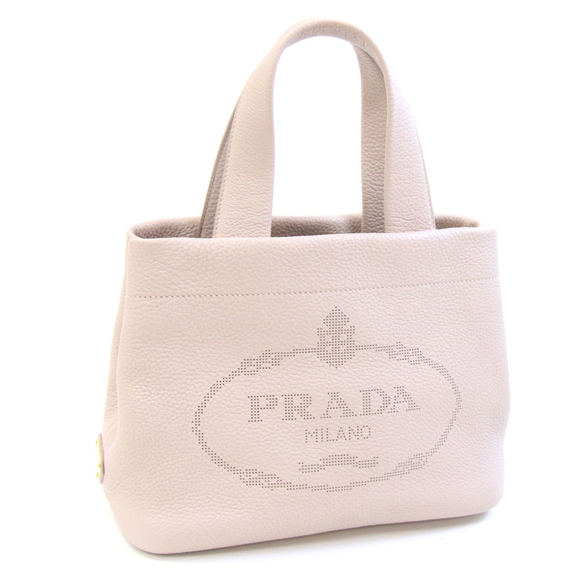 Prada Pink Beige Leather Handbag (Pre-Owned)