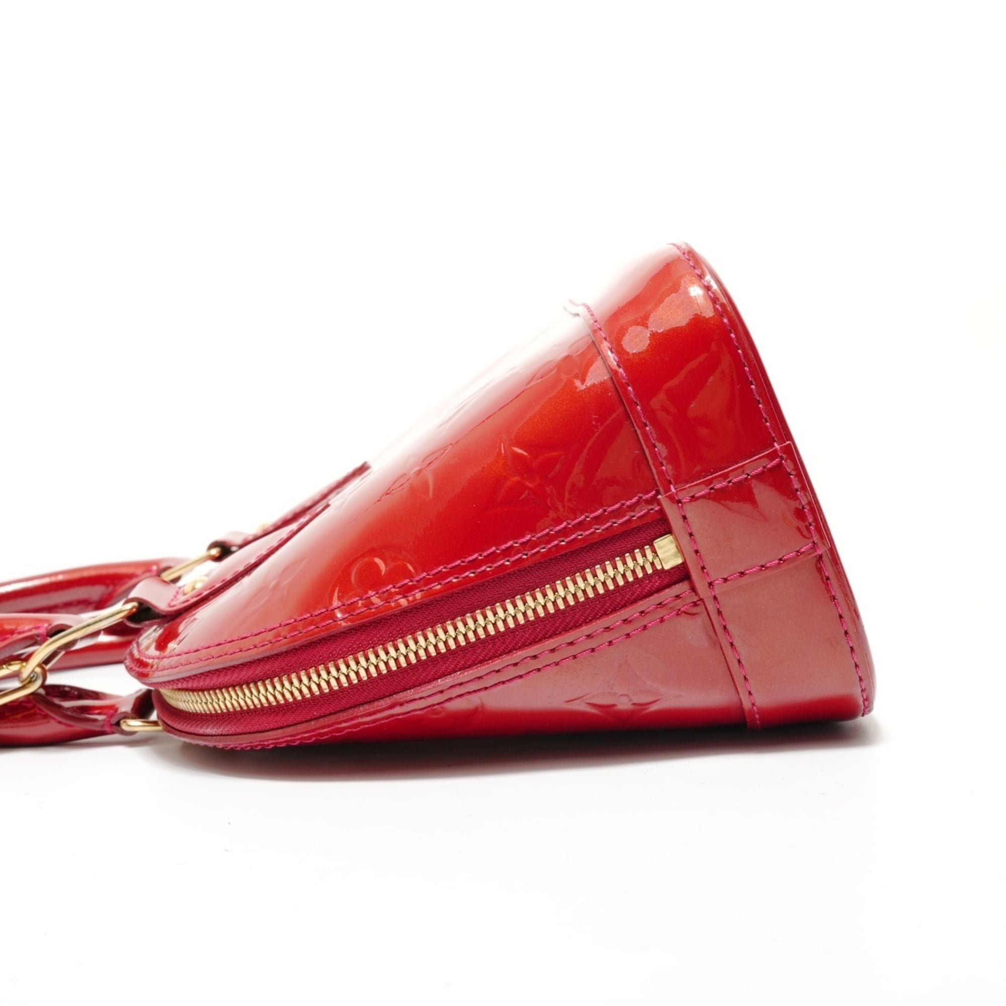 Louis Vuitton Monogram Red Color Monogram Vernis Handbag (Pre-Owned)