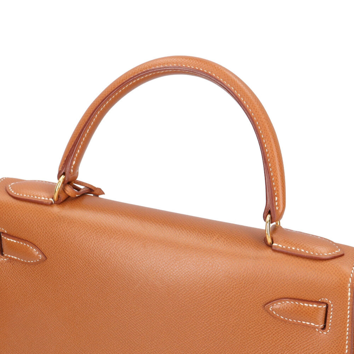 Hermes Brown Gold Courchevel Leather Shoulder Bag (Pre-Owned)