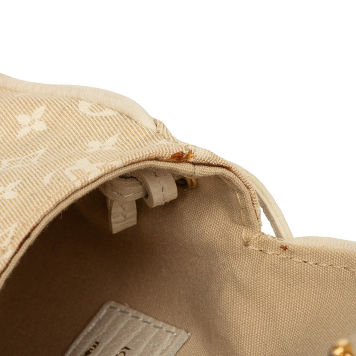 Louis Vuitton Beige Dune Canvas Leather Handbag Pochette Shoulder Bag (Pre-Owned)