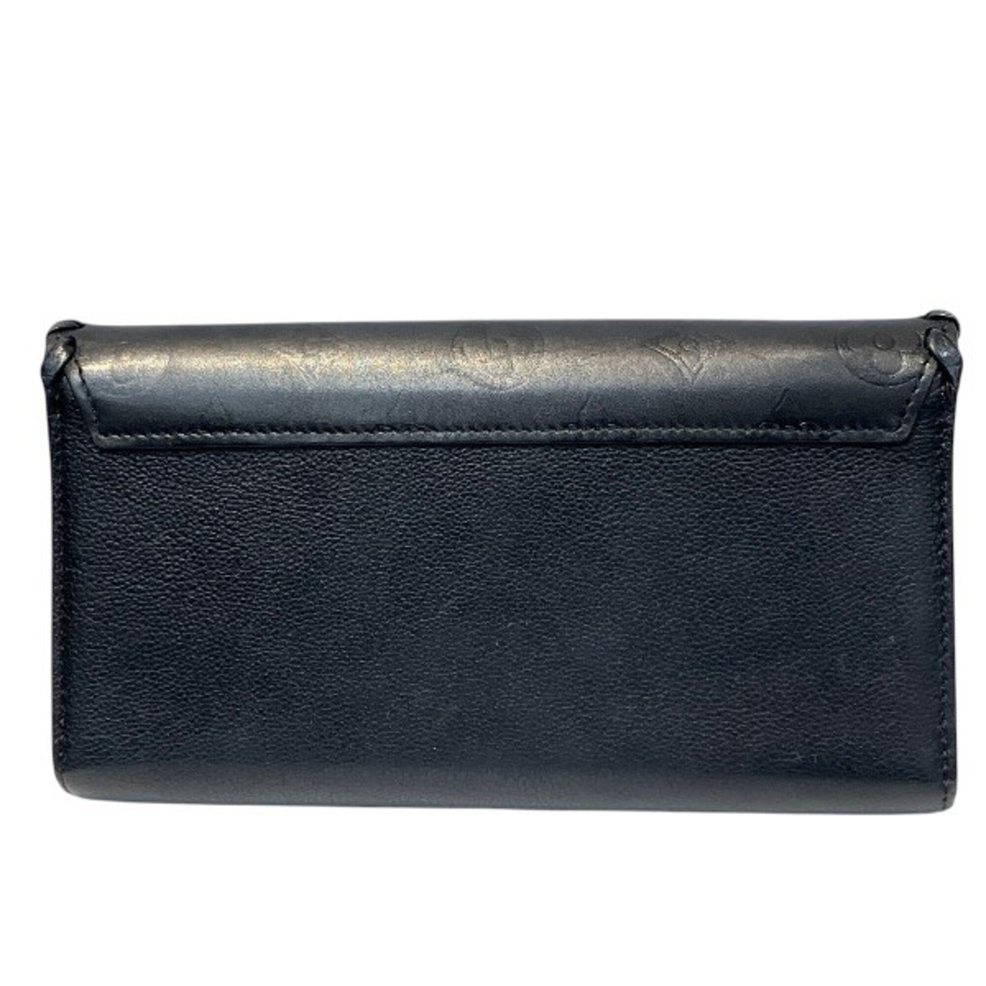 Louis Vuitton Monogram Noir Leather Long Wallet (Bi-Fold) (Pre-Owned)