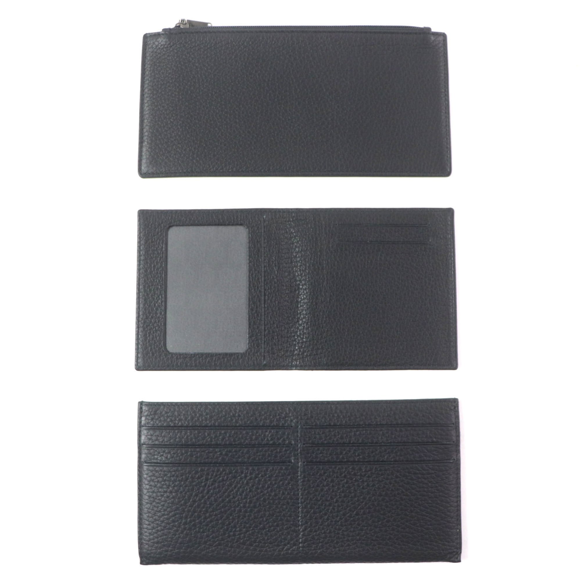 Dunhill Black Leather Long Wallet (Bi-Fold) (Pre-Owned)