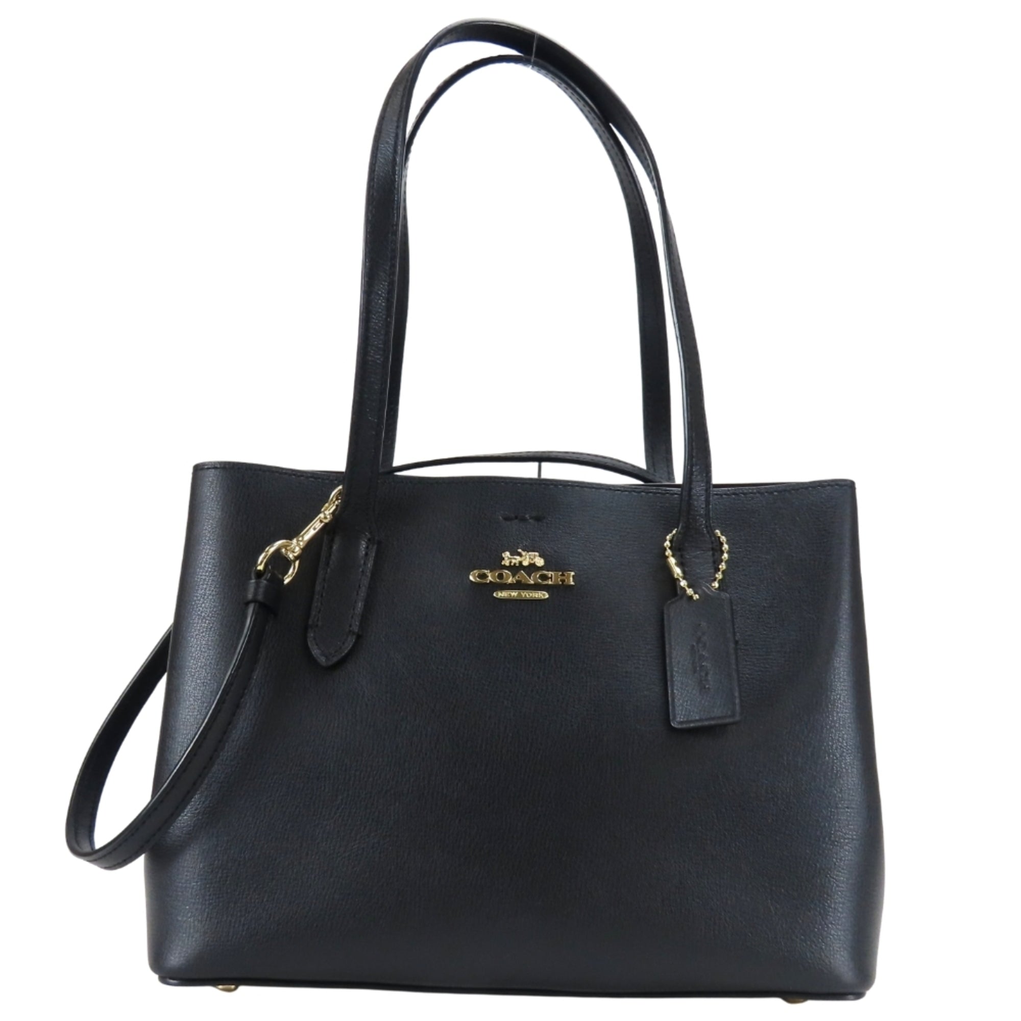 Coach Black Leather Tote Bag (Pre-Owned)