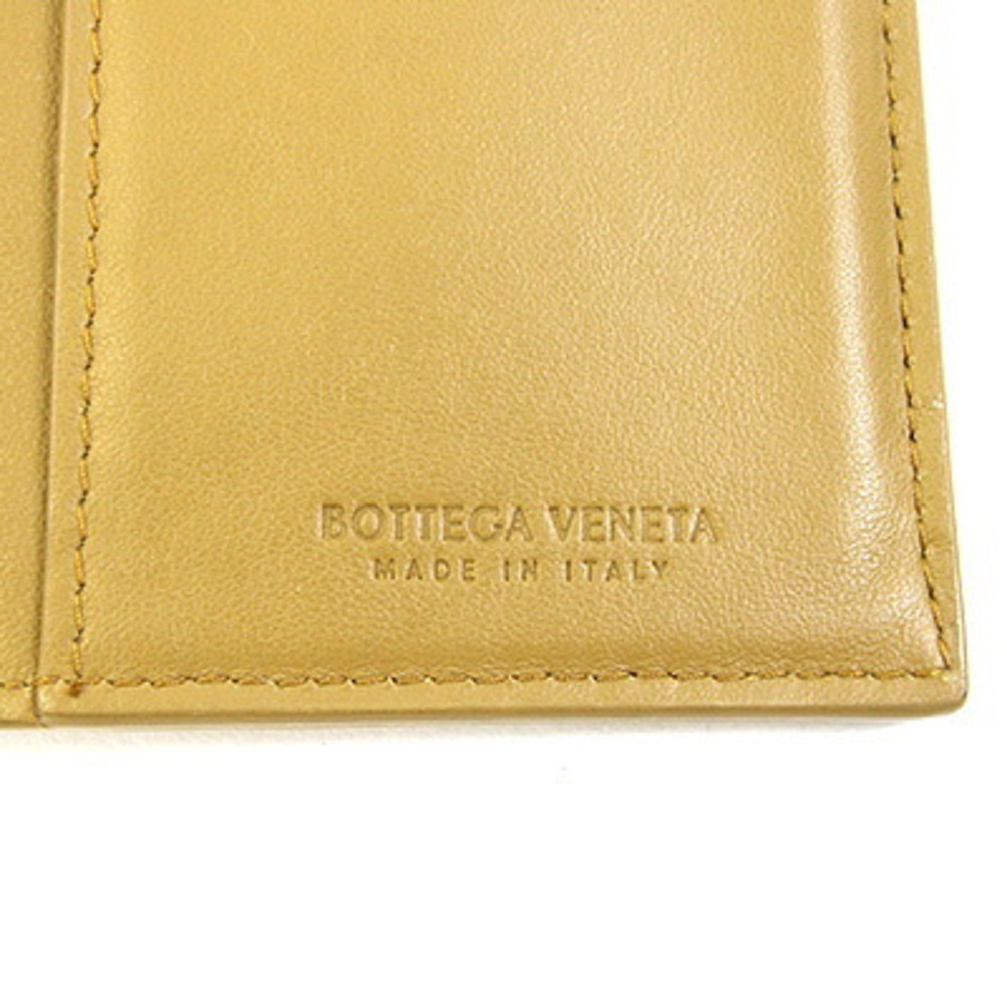 Bottega Veneta Light Brown Leather Long Bill Wallet (Bi-Fold) (Pre-Owned)