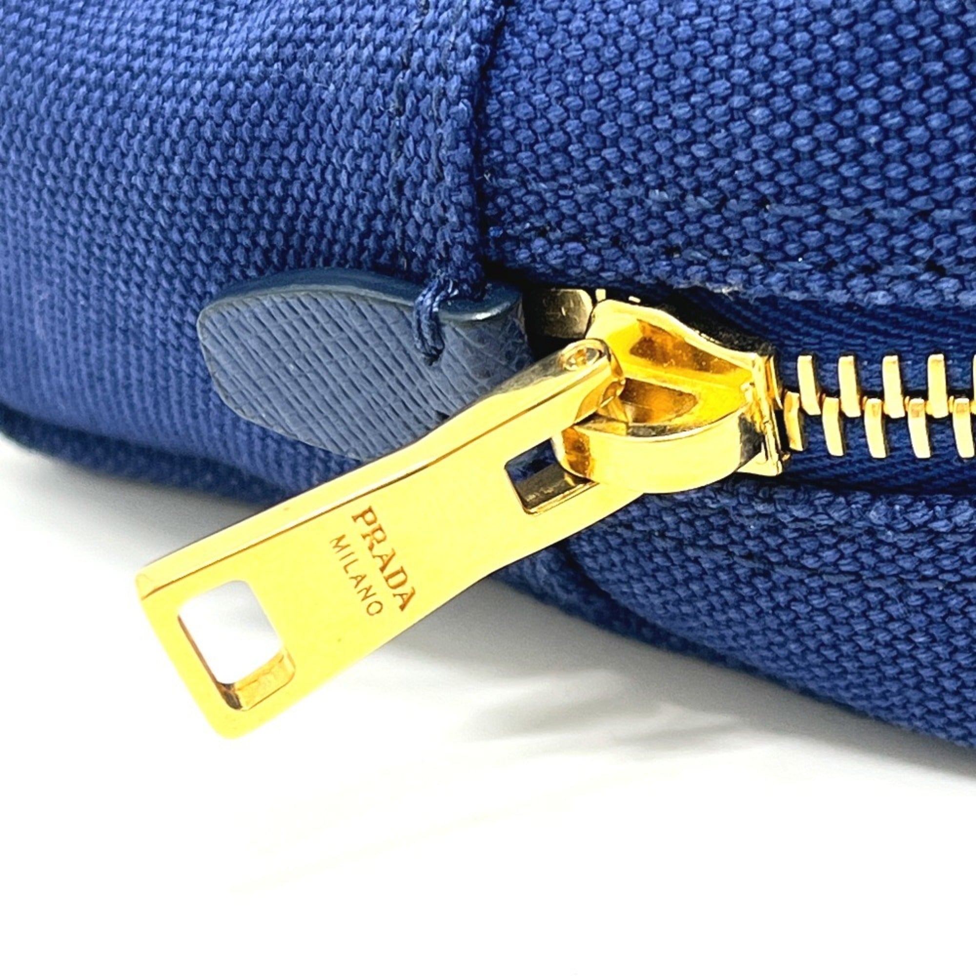 Prada Blue Canvas Pouch (Pre-Owned)