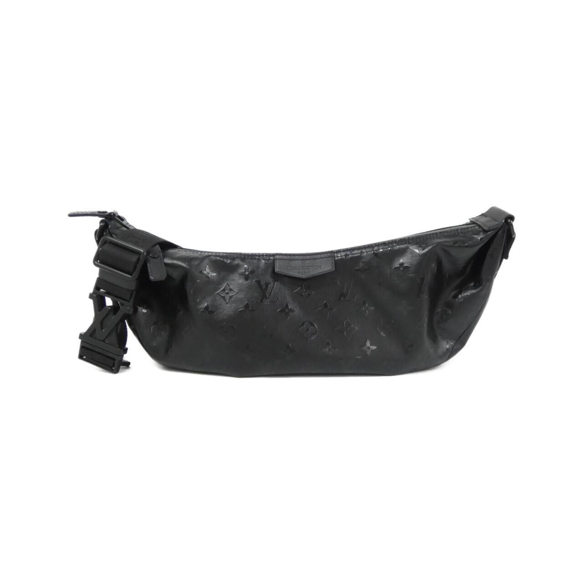 Louis Vuitton Black Coated Canvas Handbag Shoulder Bag (Pre-Owned)