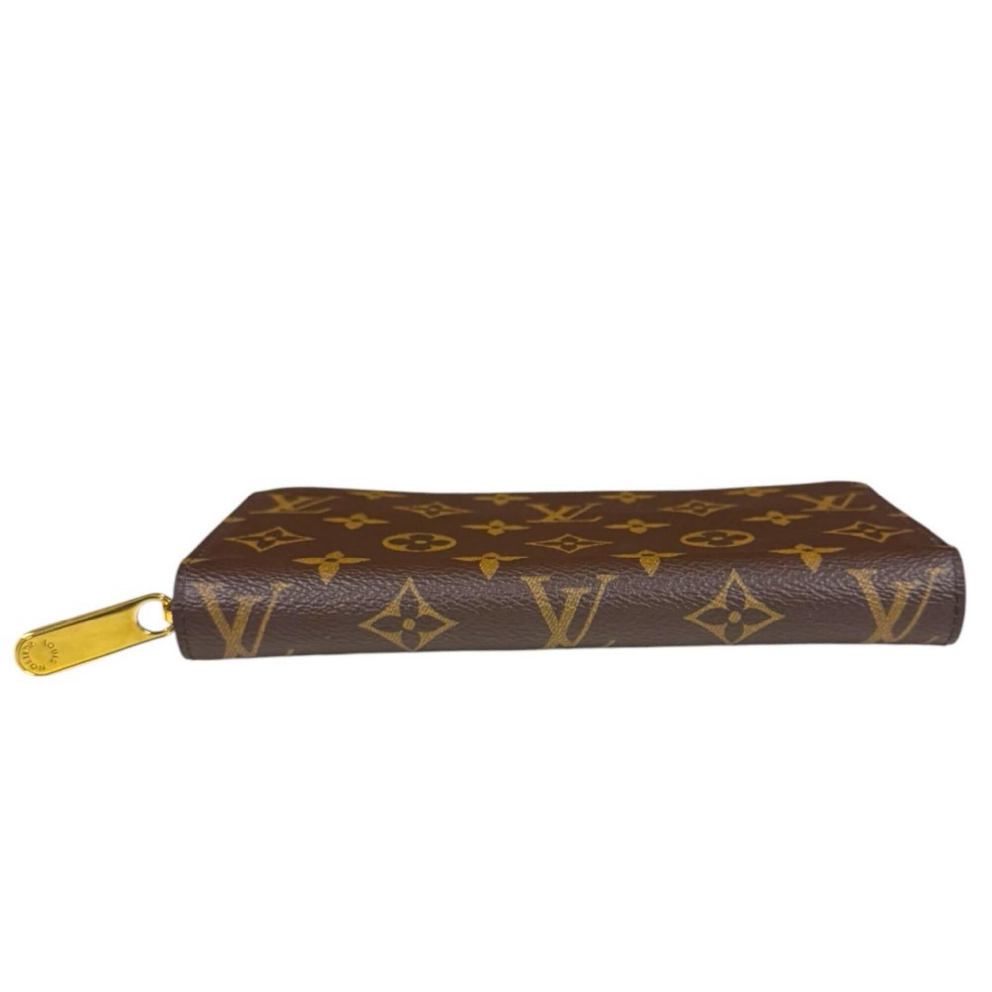 Louis Vuitton Monogram Brown Fuchsia Monogram Long Wallet (Bi-Fold) (Pre-Owned)