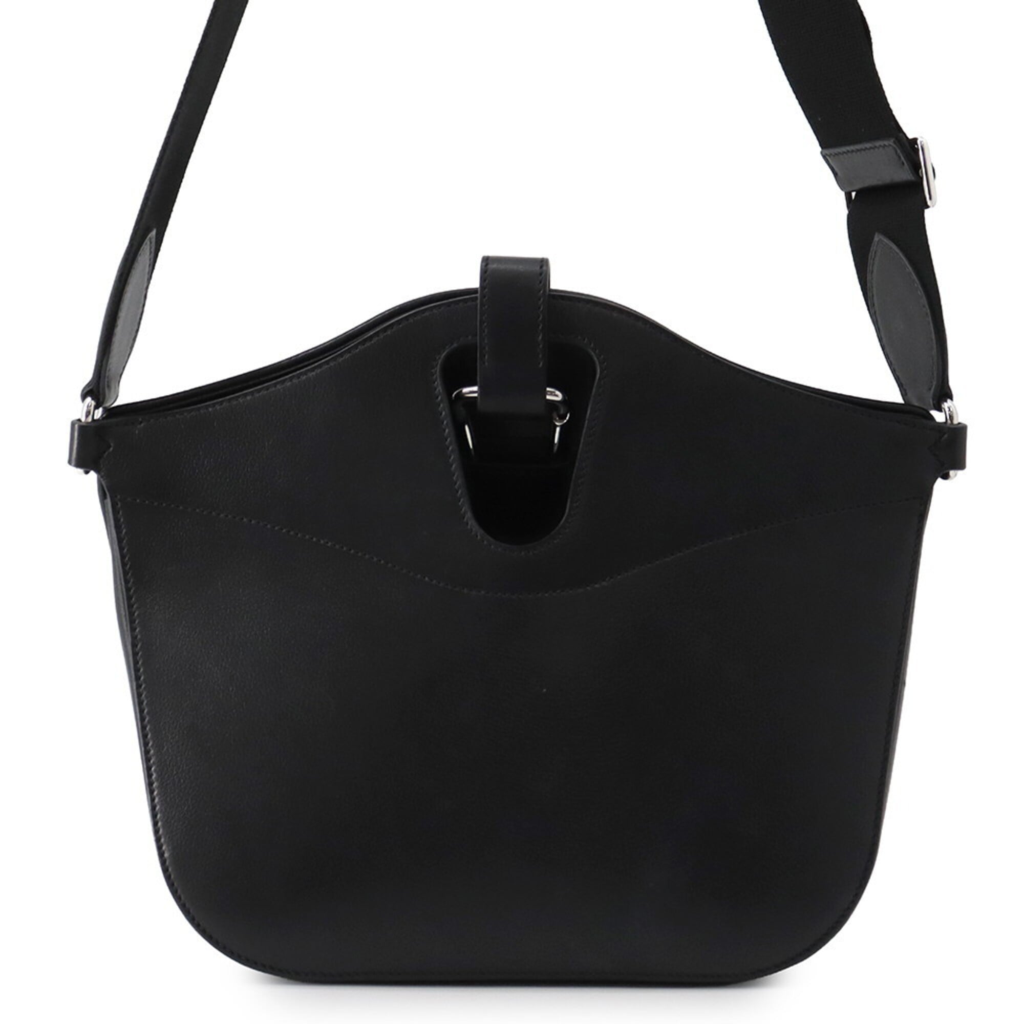 Hermes Kara Black Canvas Handbag Tote Bag (Pre-Owned)