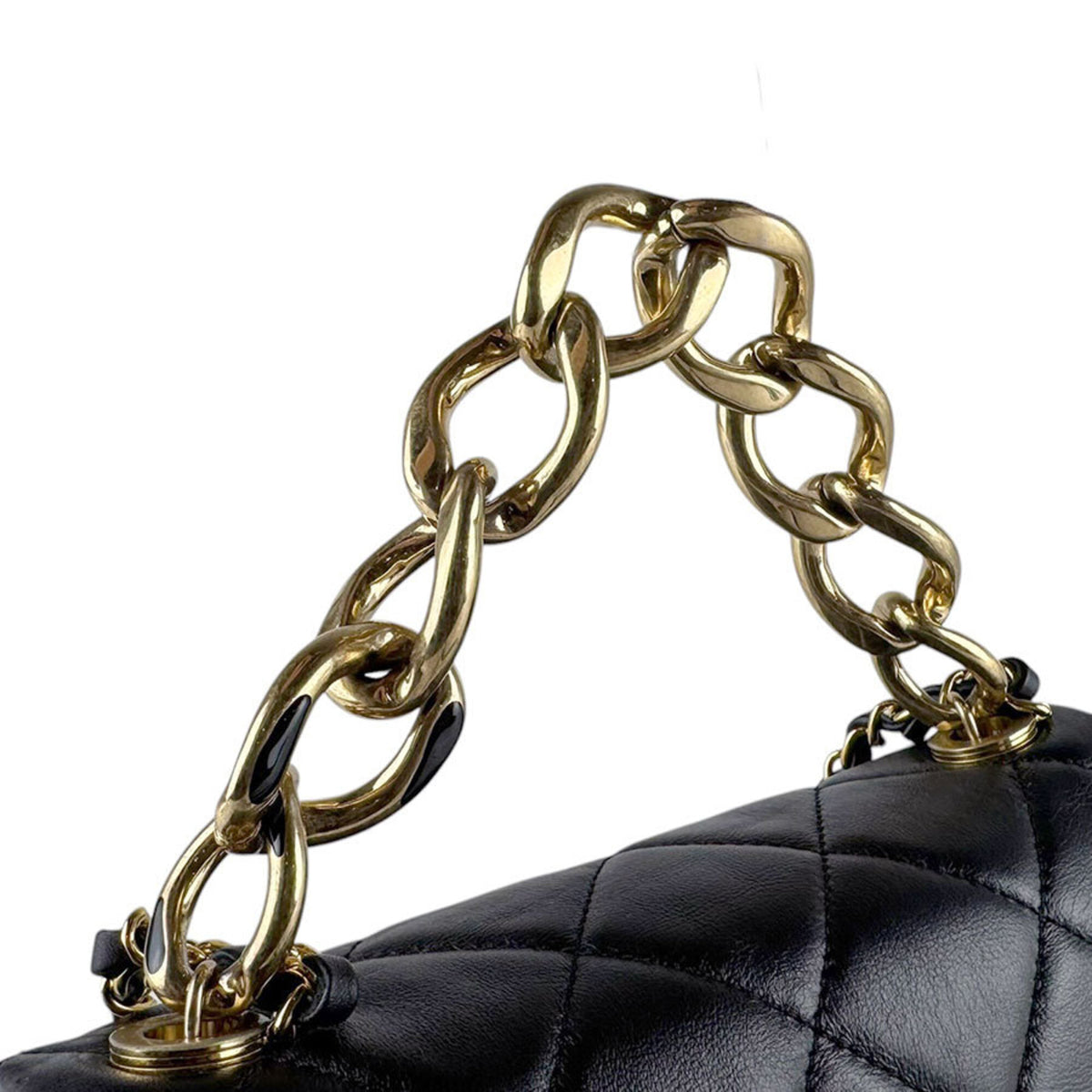 Chanel Black Leather Shoulder Bag (Pre-Owned)
