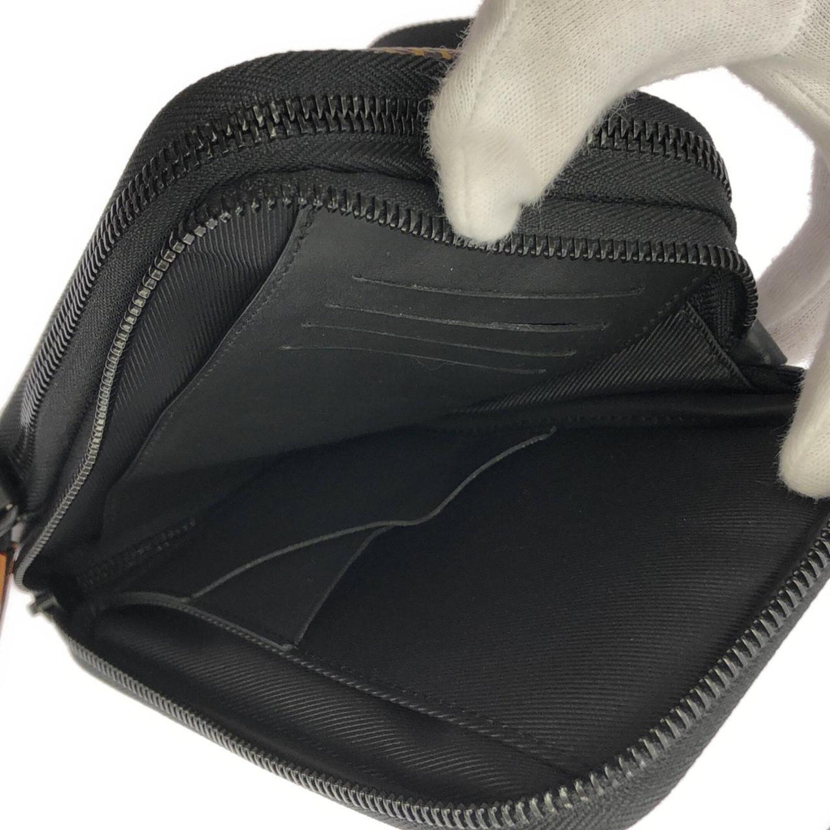 Louis Vuitton Black Damier Canvas Ebene Coated Canvas Handbag Pouch Shoulder Bag (Pre-Owned)