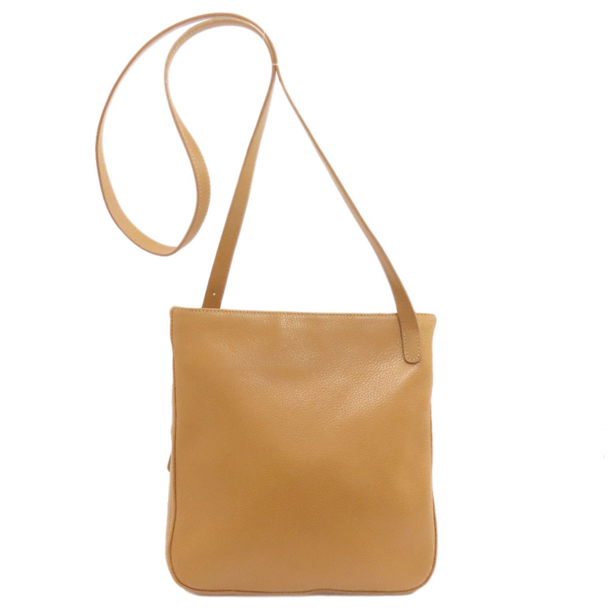 Longchamp Beige Leather Shoulder Bag (Pre-Owned)