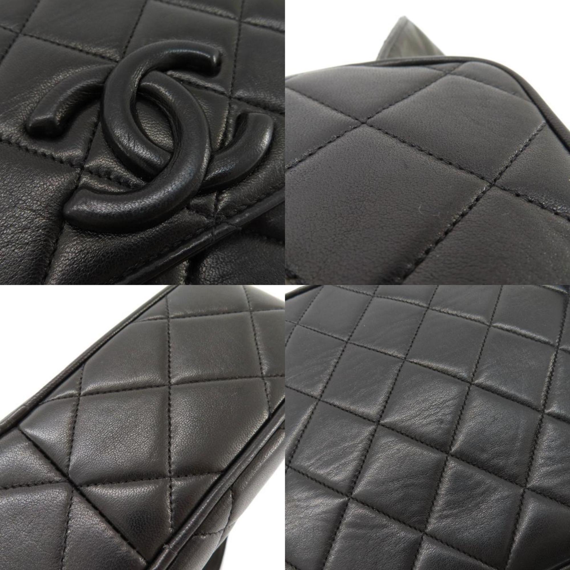 Chanel Black Leather Shoulder Bag (Pre-Owned)