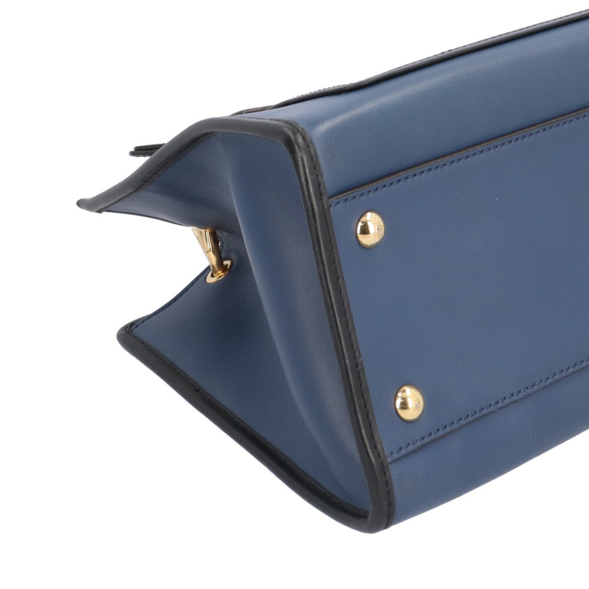 Fendi Navy Leather Shoulder Bag (Pre-Owned)