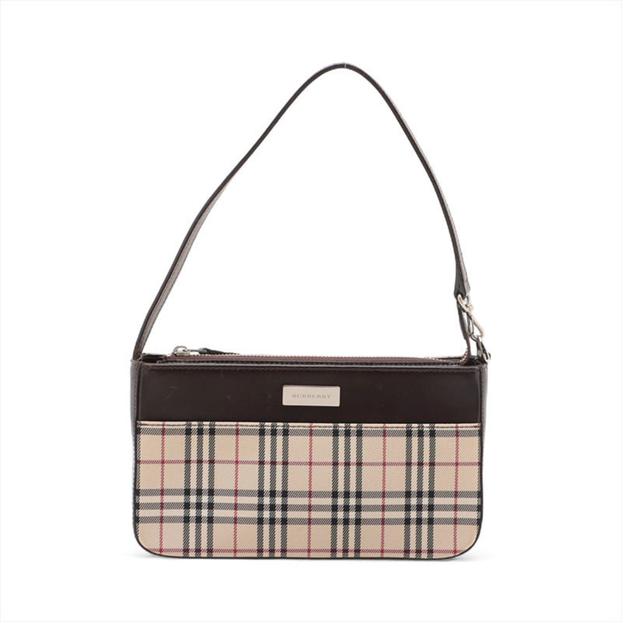 Burberry Brown Canvas Shoulder Bag (Pre-Owned)