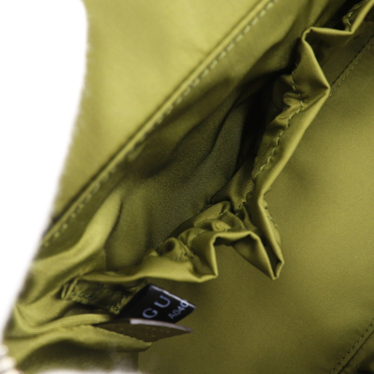 Gucci Green Gg Canvas Handbag Pouch (Pre-Owned)