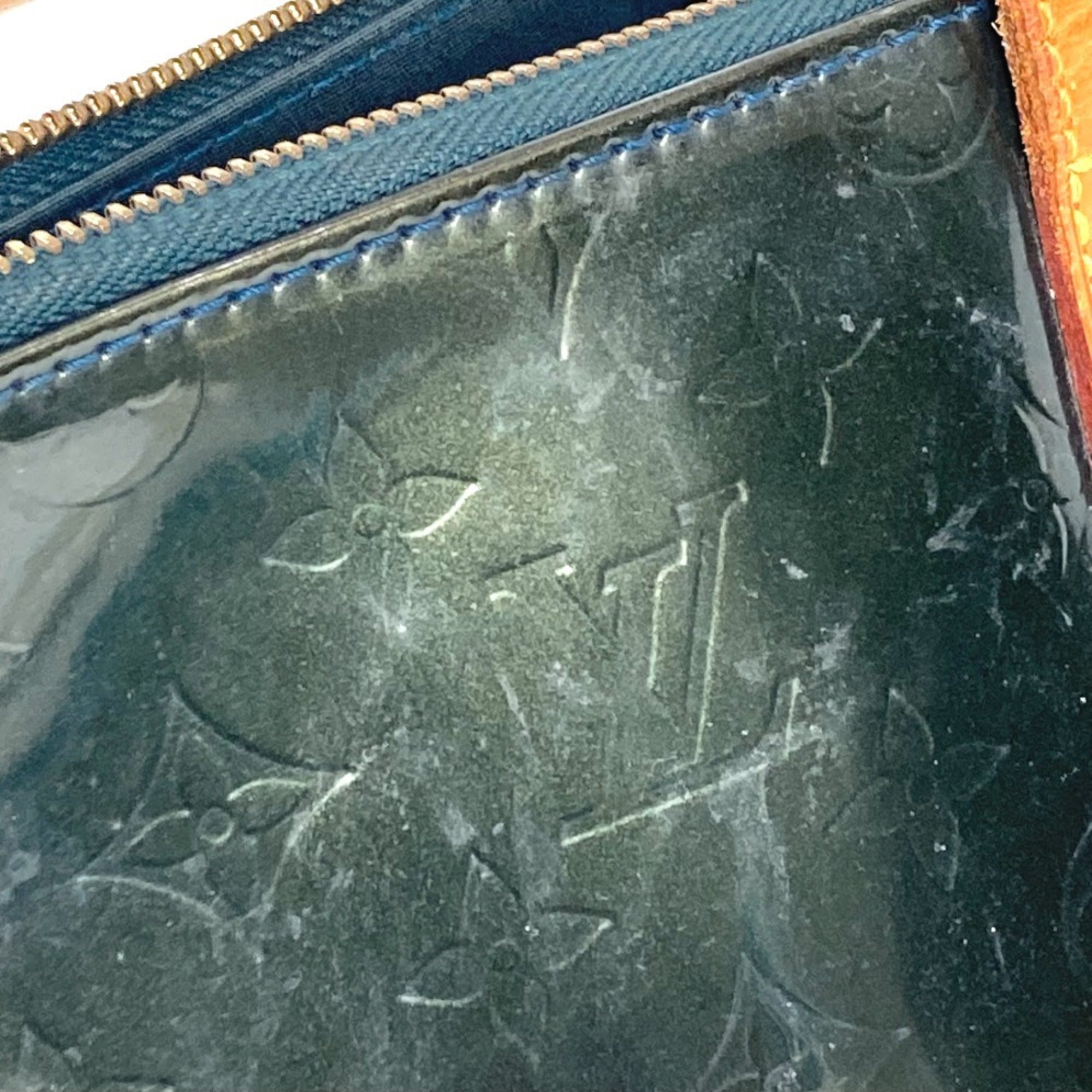 Louis Vuitton Blue Nuit Green Monogram Vernis Canvas Shoulder Bag Tote Bag (Pre-Owned)