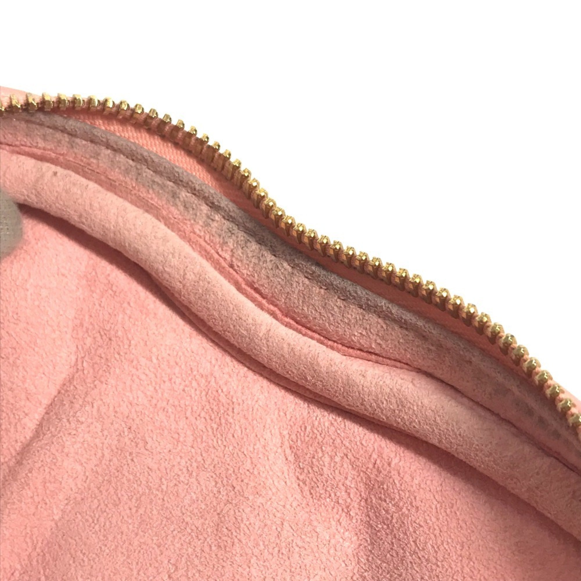 Louis Vuitton Pink Leather Clutch Bag Pochette Shoulder Bag (Pre-Owned)