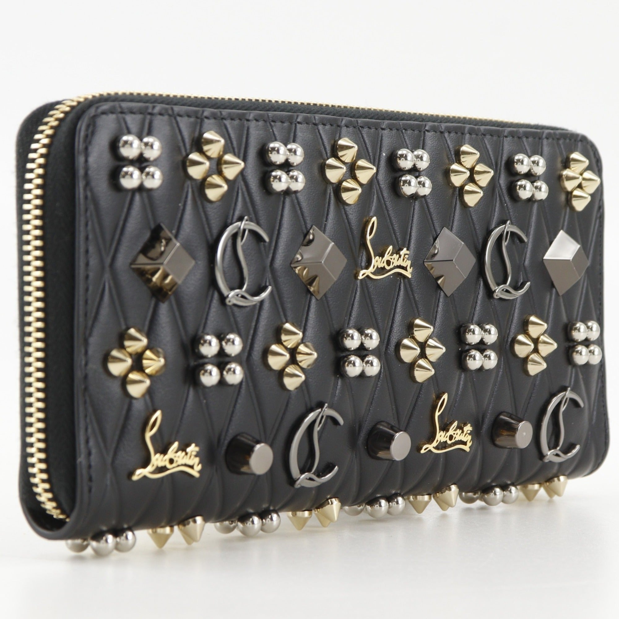 Christian Louboutin Black Leather Long Wallet (Bi-Fold) (Pre-Owned)