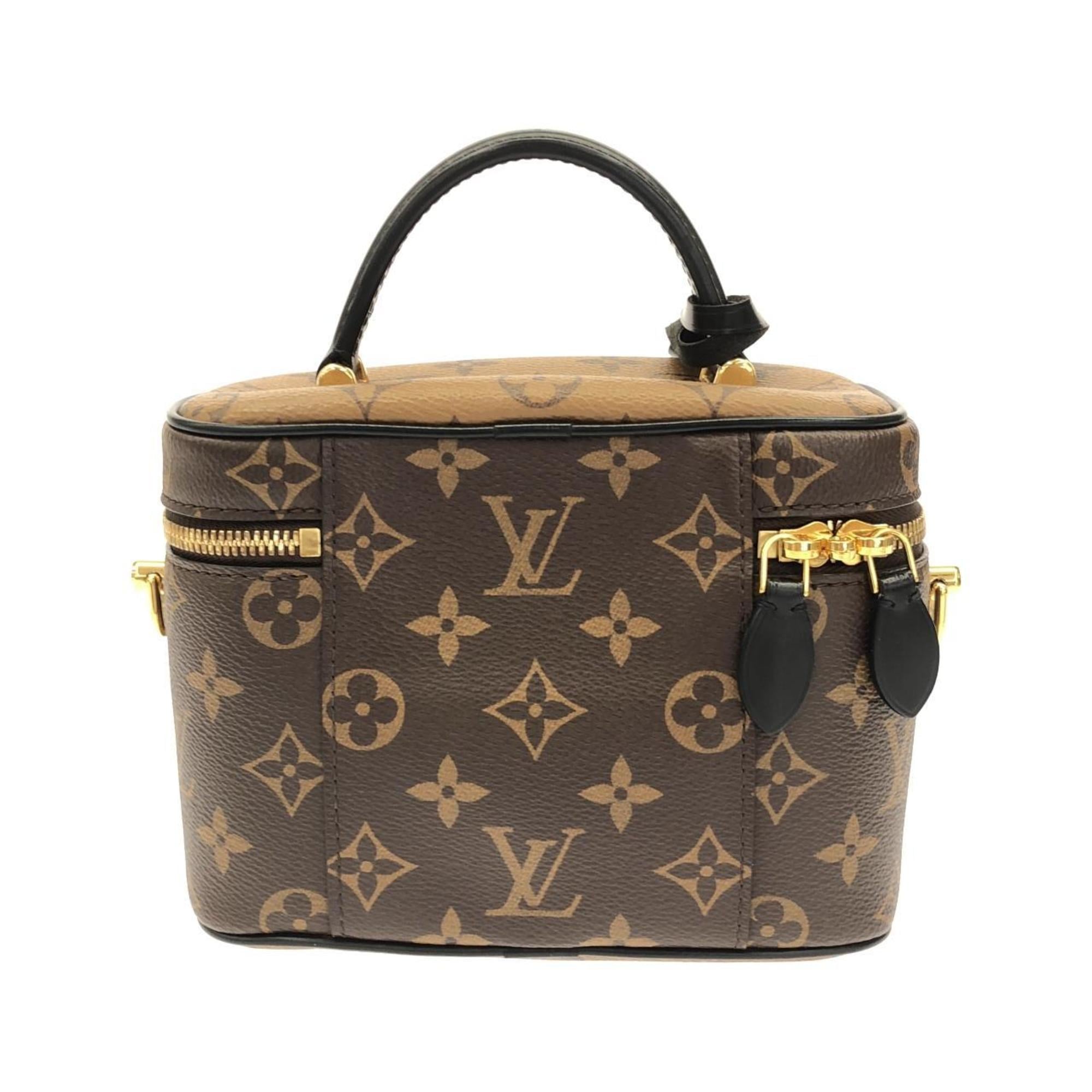 Louis Vuitton Monogram Marron Coated Canvas Handbag Vanity Bag (Pre-Owned)
