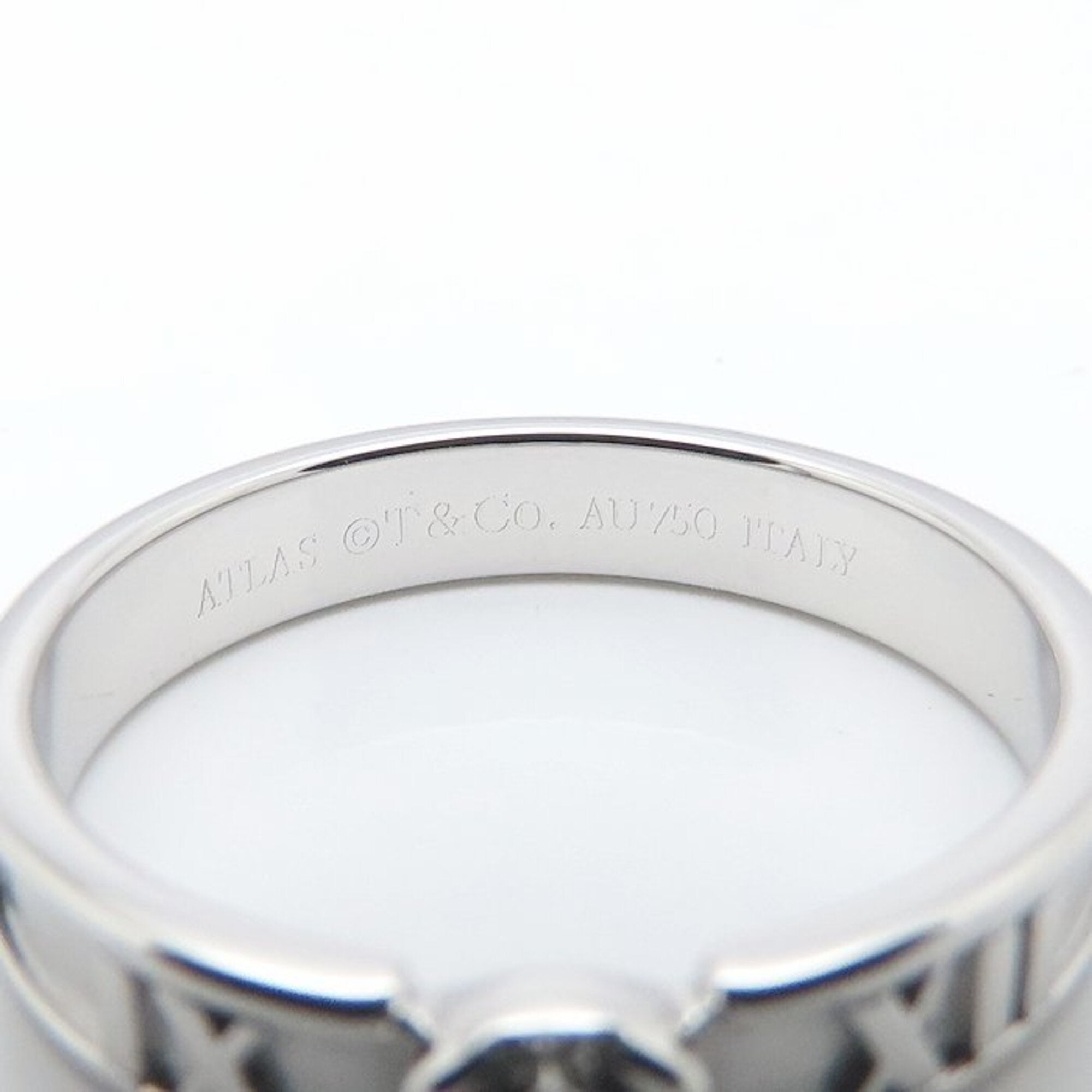 Tiffany Atlas White Gold (18K) Band Ring (Pre-Owned)