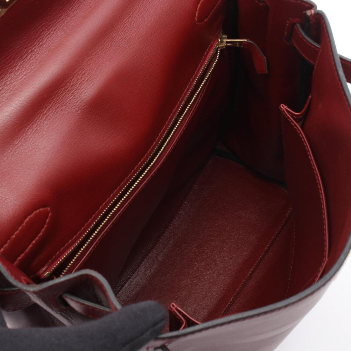Hermes Bordeaux Rouge H Gulliver Leather Leather Backpack Handbag (Pre-Owned)