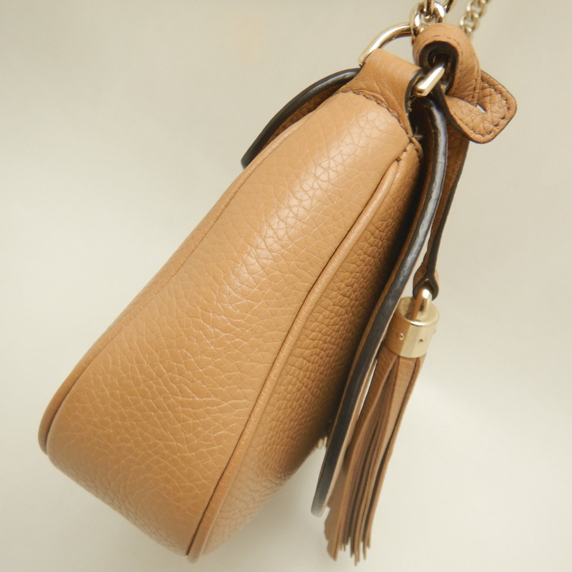 Gucci Brown Leather Shoulder Bag (Pre-Owned)