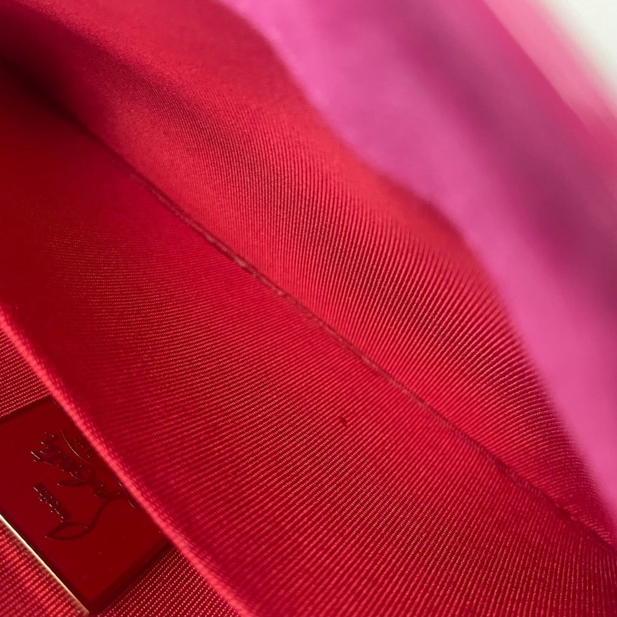 Christian Louboutin Brown Pink Patent Leather Suede Leather Clutch Bag Handbag (Pre-Owned)