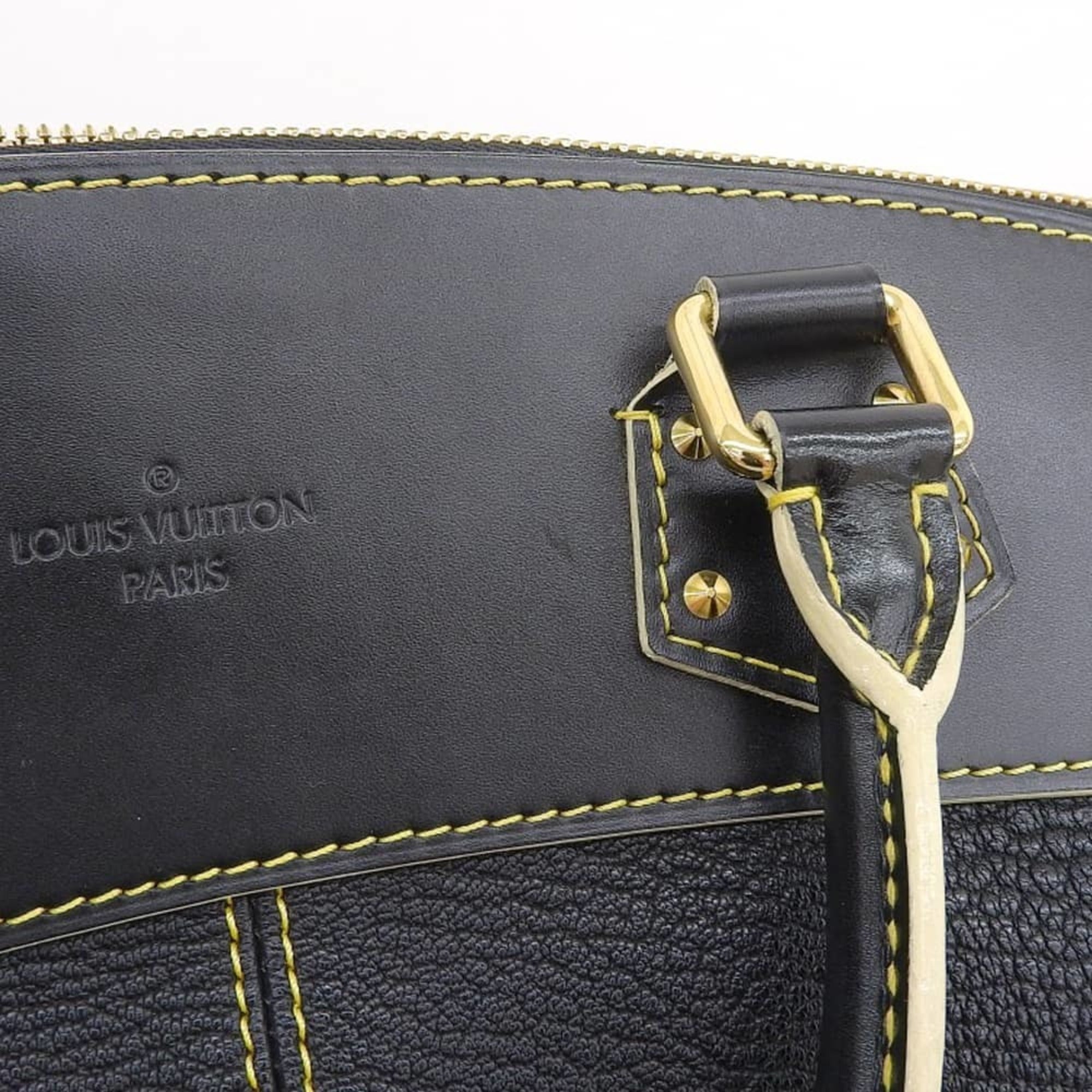 Louis Vuitton Black Noir Leather Handbag (Pre-Owned)