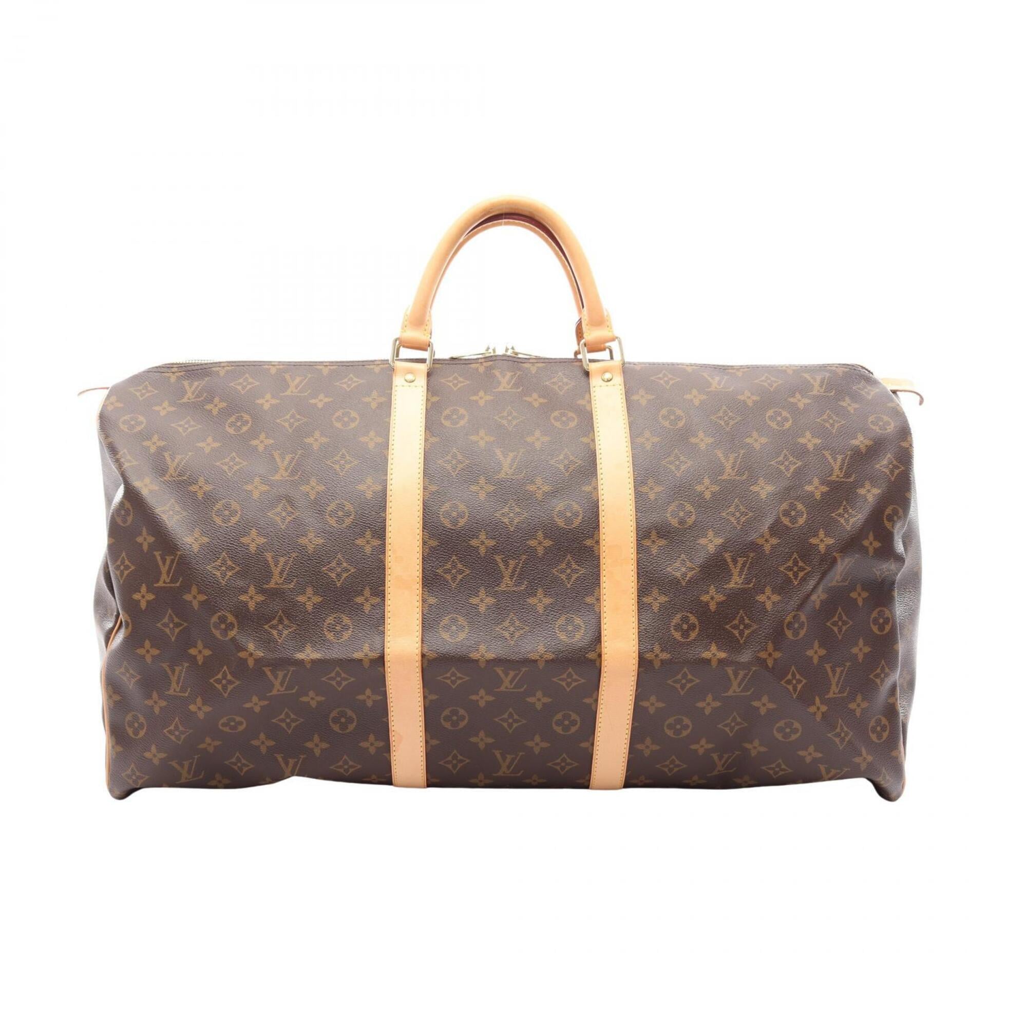 Louis Vuitton Brown Monogram Leather Boston Bag Handbag (Pre-Owned)