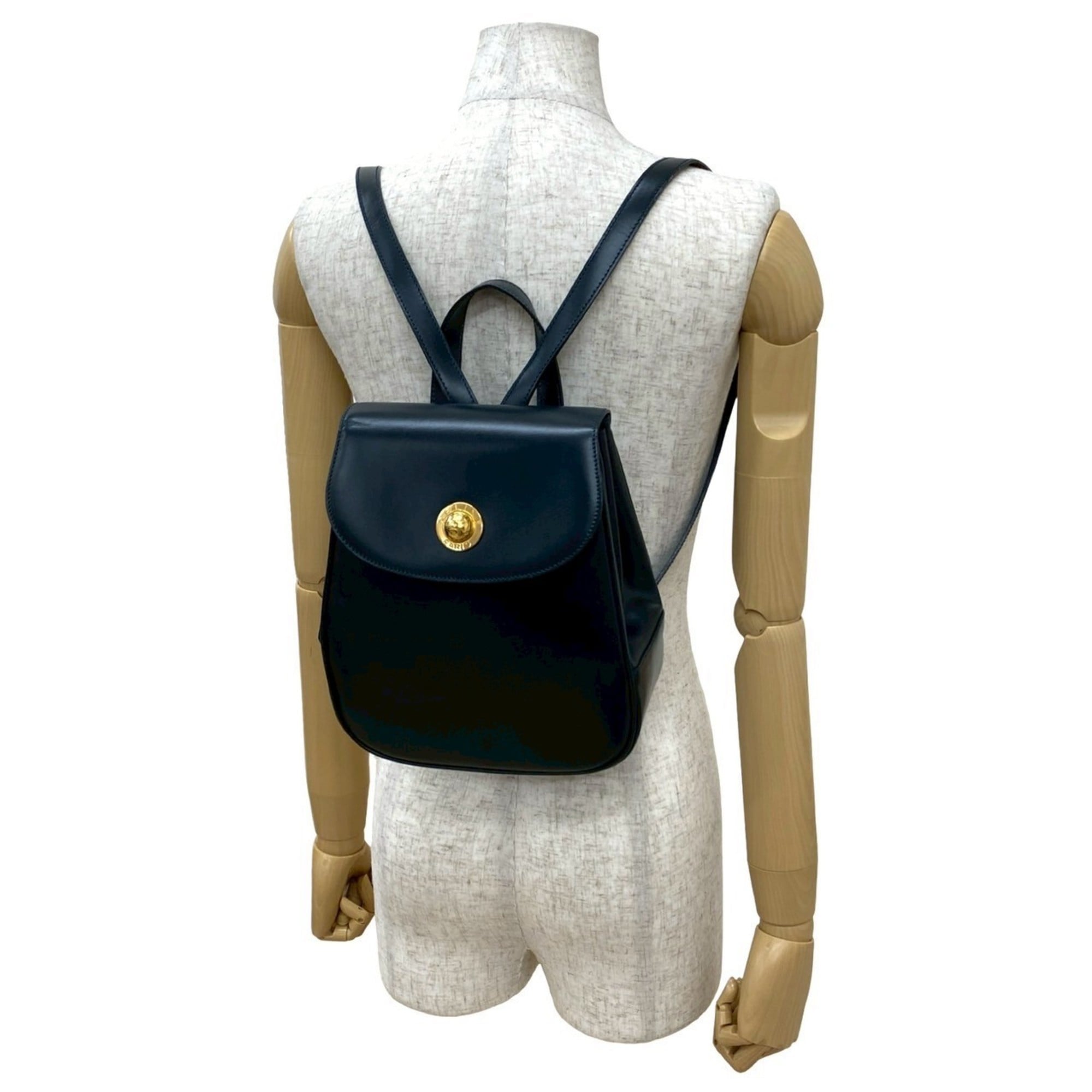 Celine Navy Leather Backpack (Pre-Owned)
