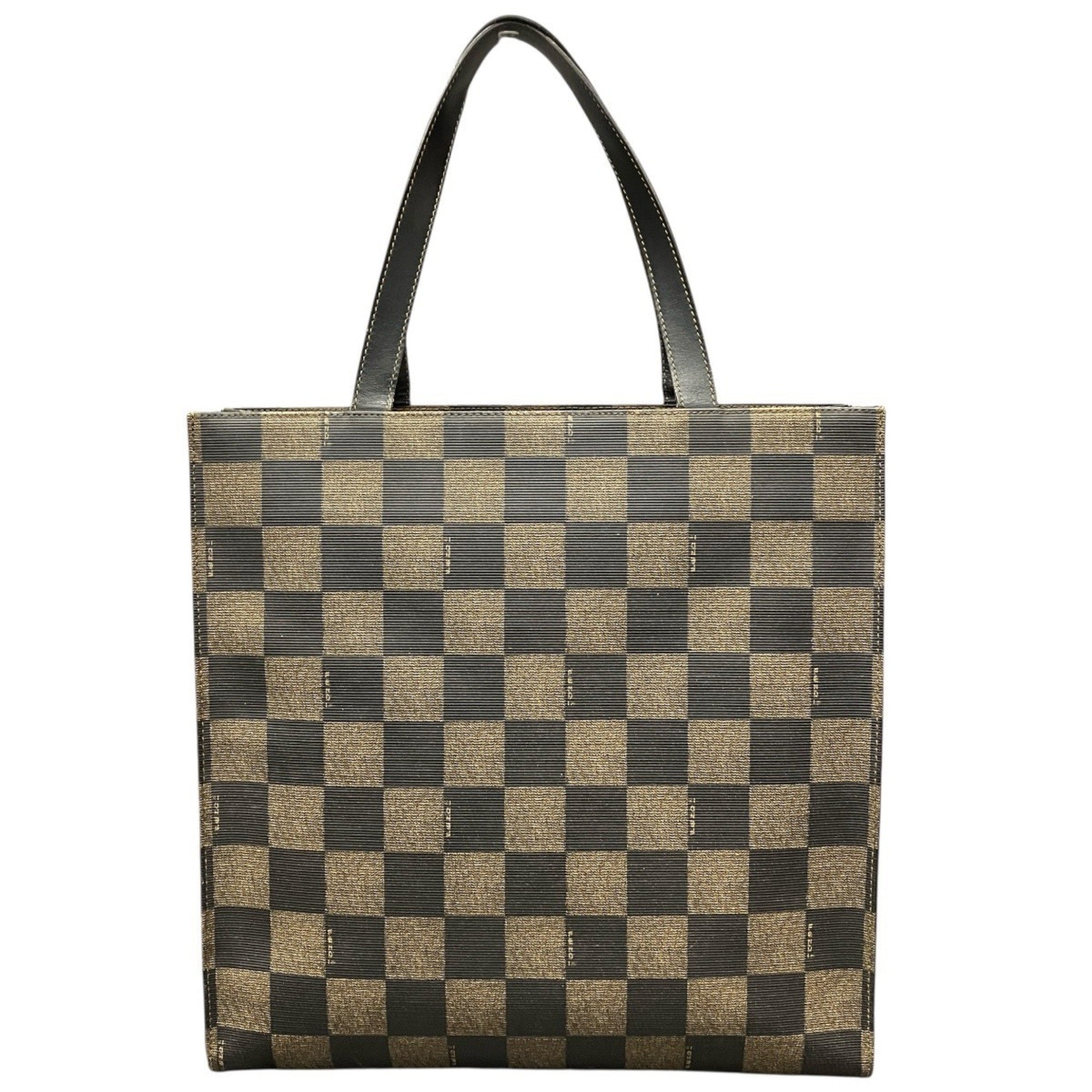 Fendi Brown Pvc Leather Tote Bag (Pre-Owned)