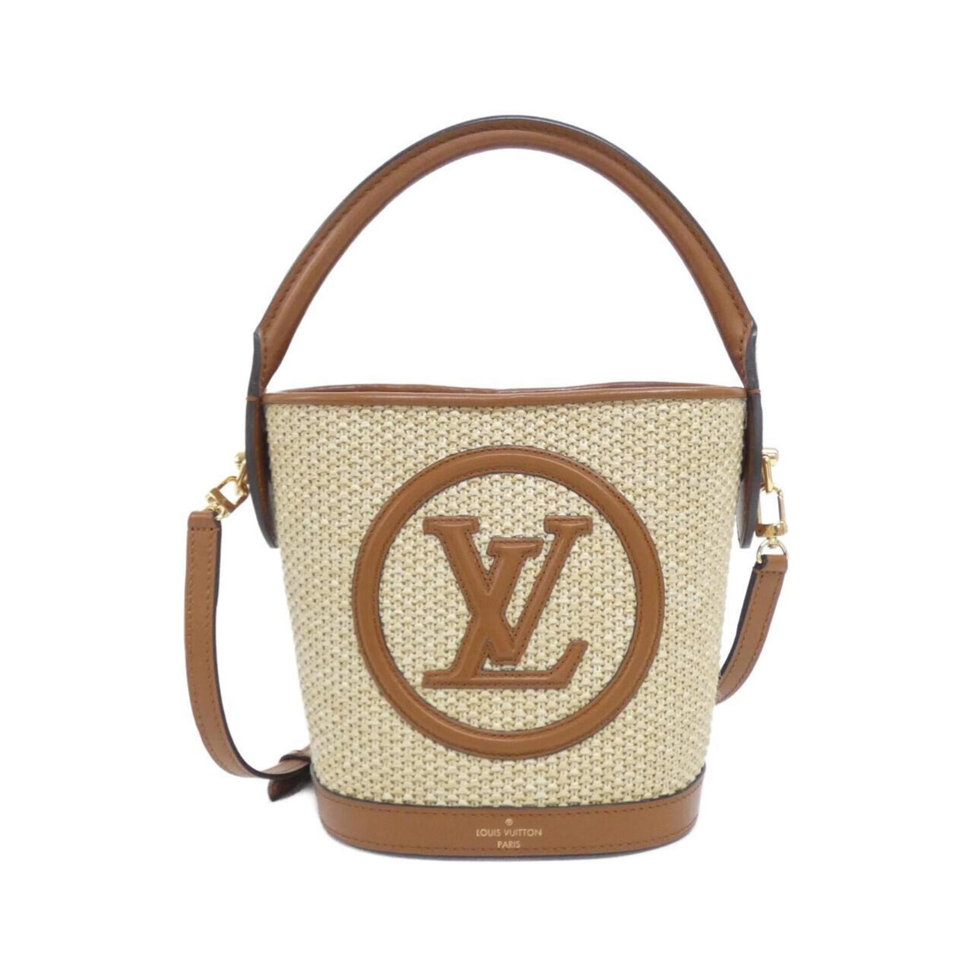 Louis Vuitton Caramel Raffia Handbag (Pre-Owned)